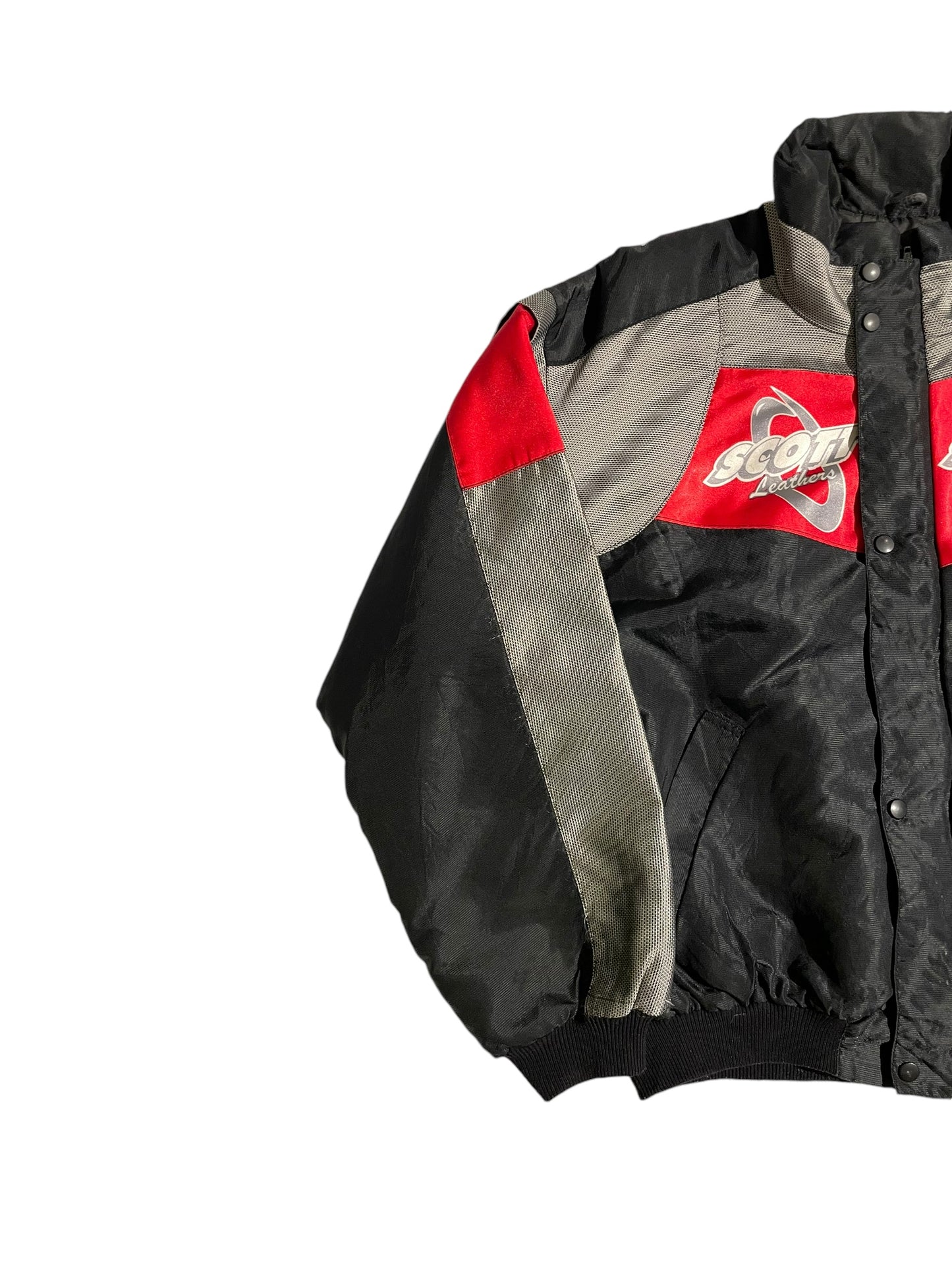 Scott leathers printed racer jacket