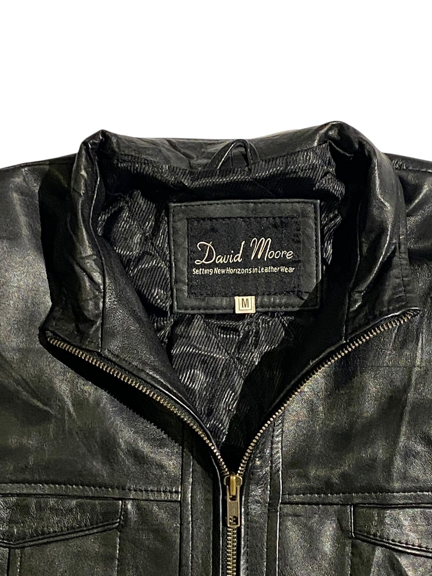 David Moore vntg leather jacket