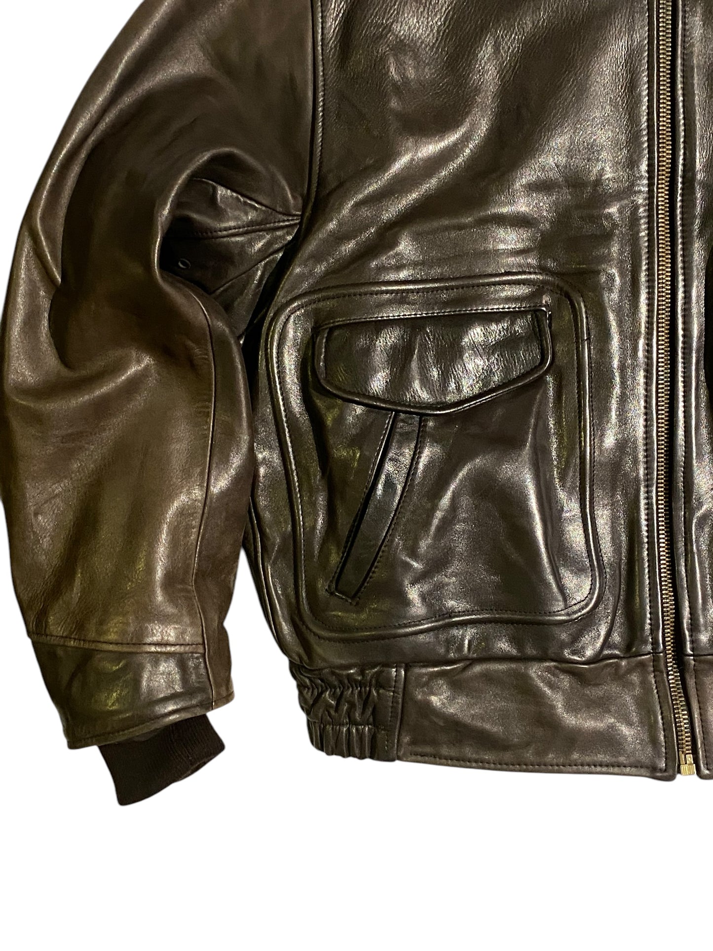 West bull heavy leather jacket