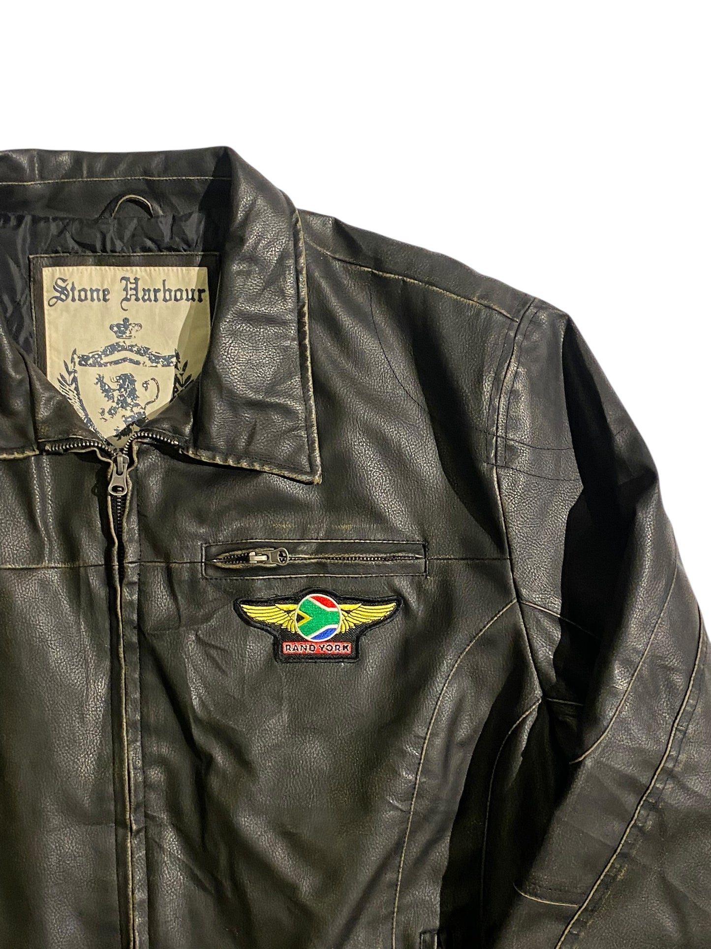 Stone Harbour Rand York embroidered leather jacket