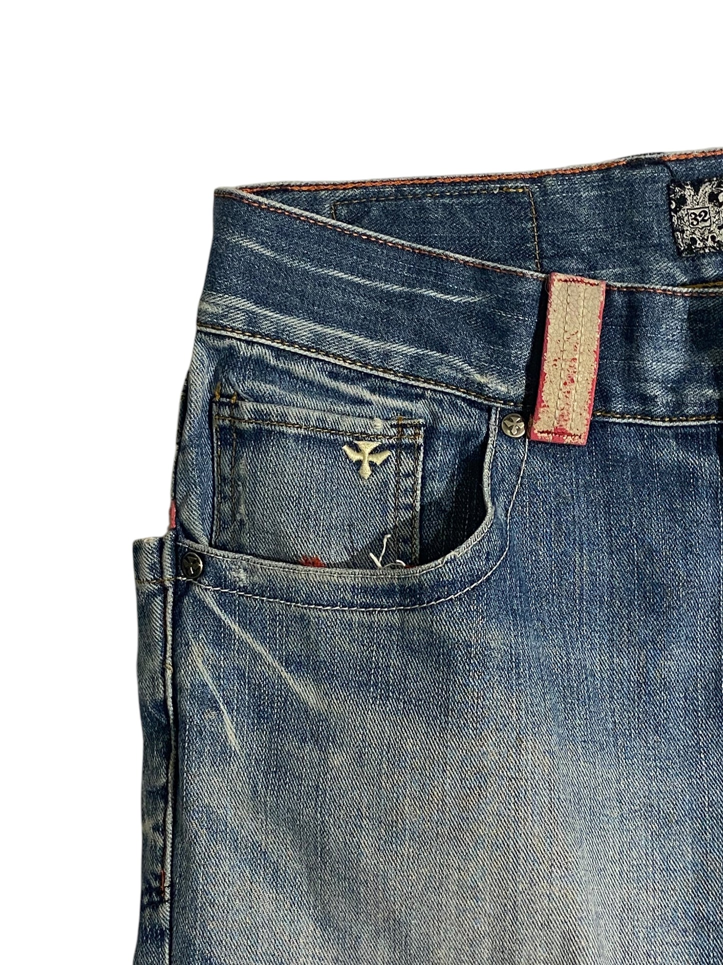 Cult industries baggy embroidered y2k jeans