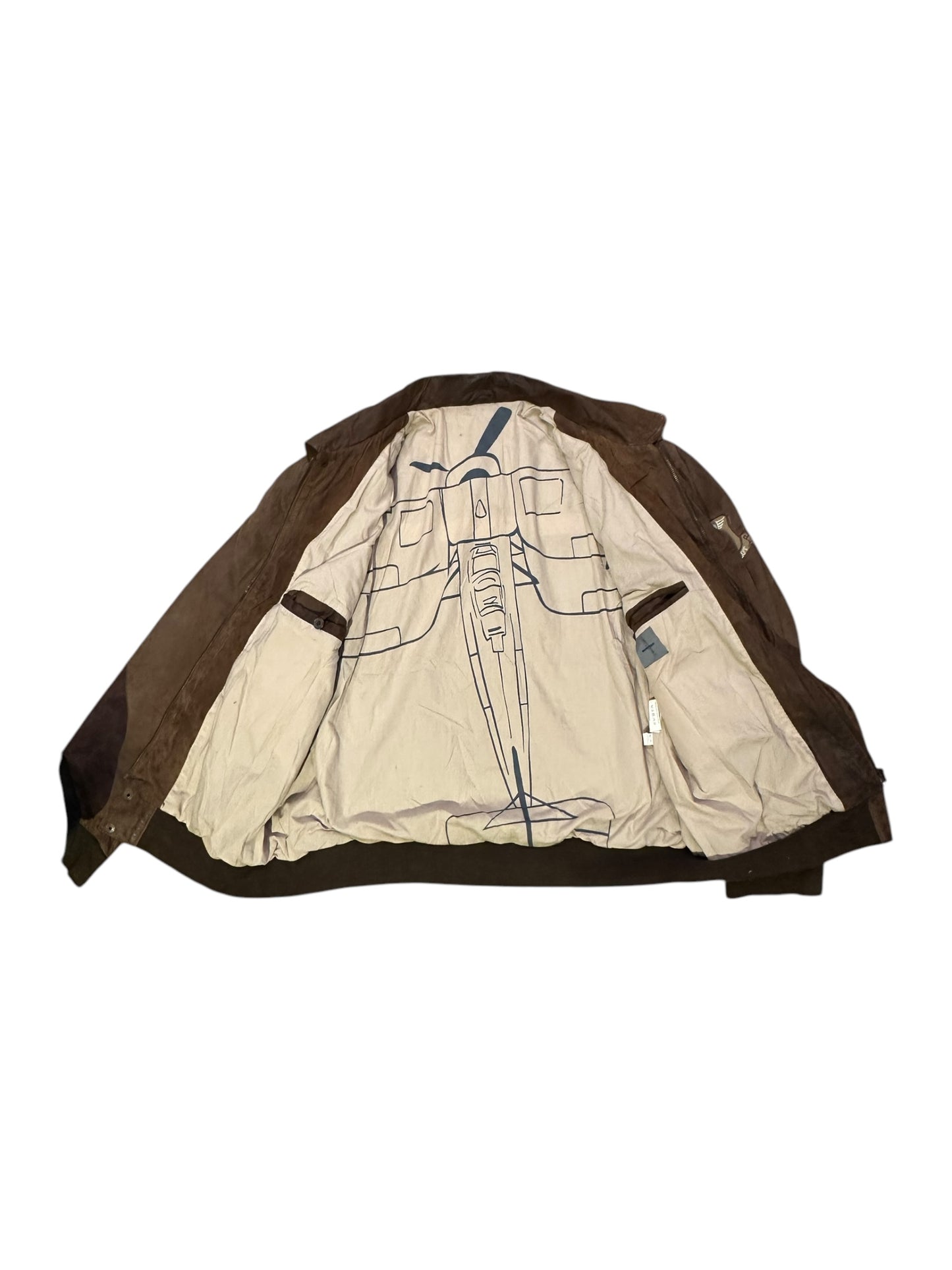 David moore patched leather jacket