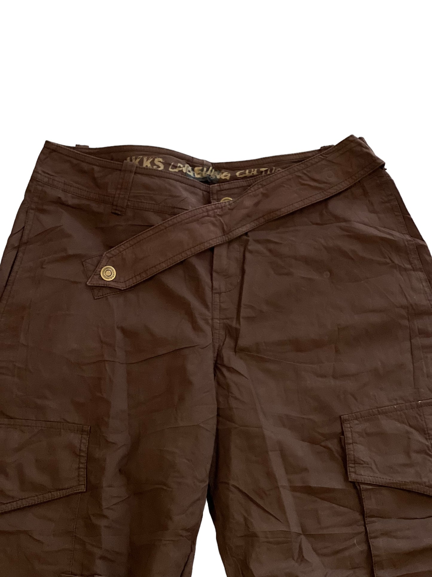IKKS Culture embroidered japanese baggy cargos