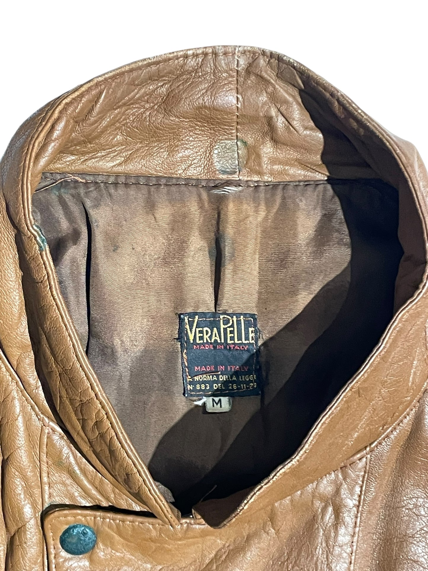 Vera Pelle brown Italian leather jacket