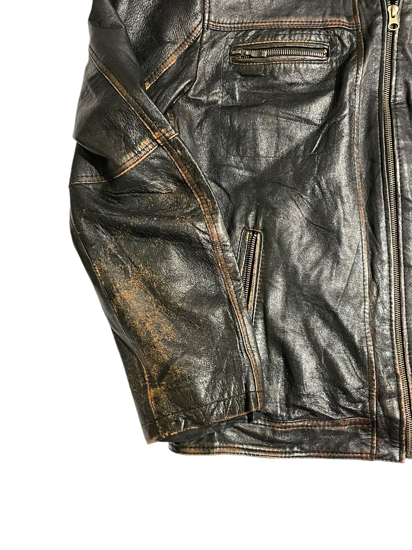 Mod art vintage leather jacket