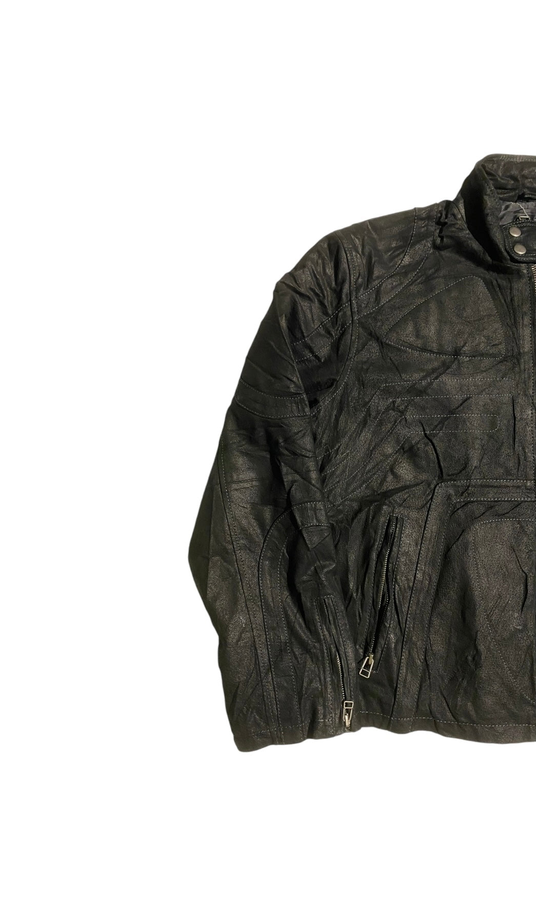 Copy right heavy leather jacket