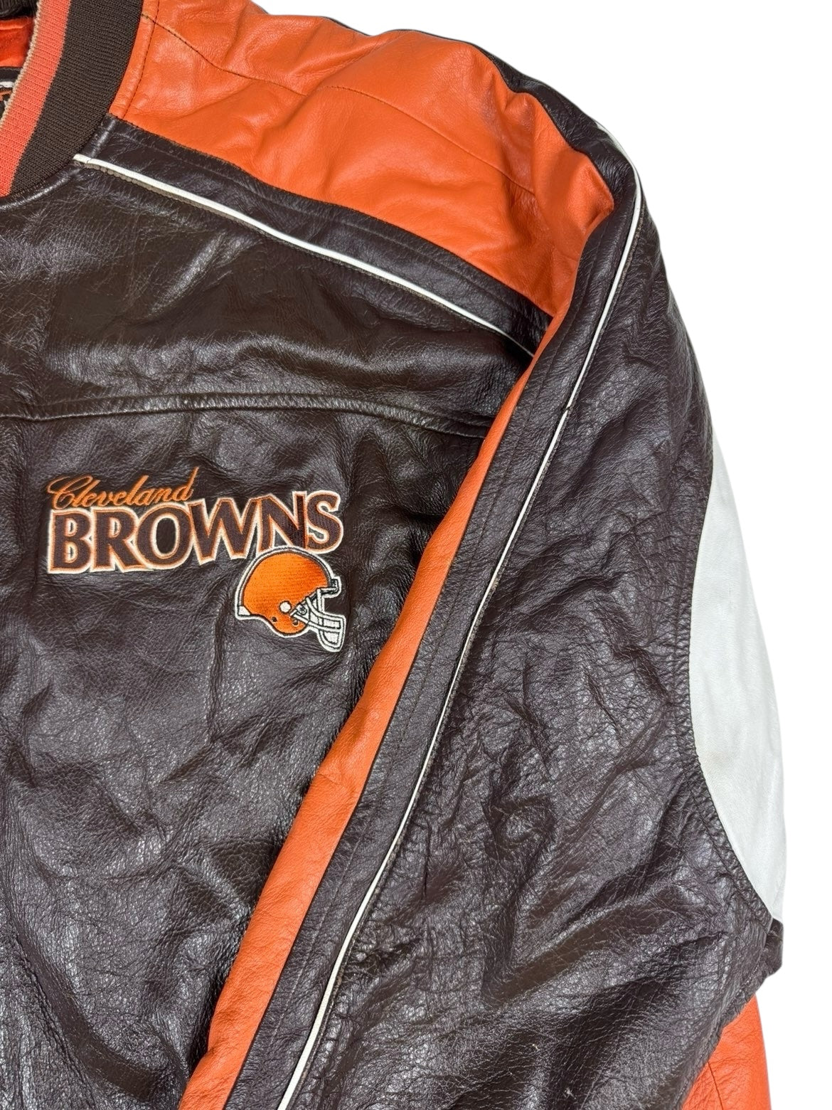 Cleveland browns genuine leather jacket