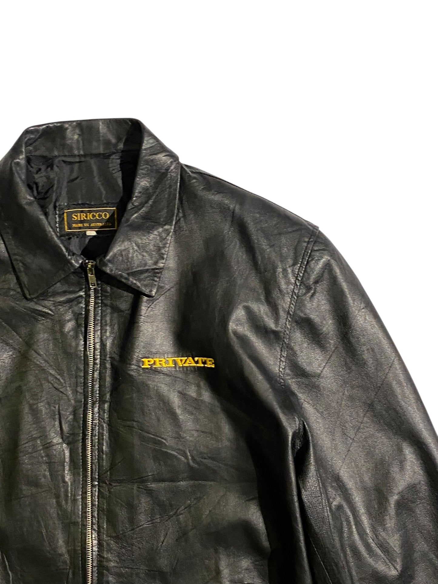 Siricco private embroidered leather jacket