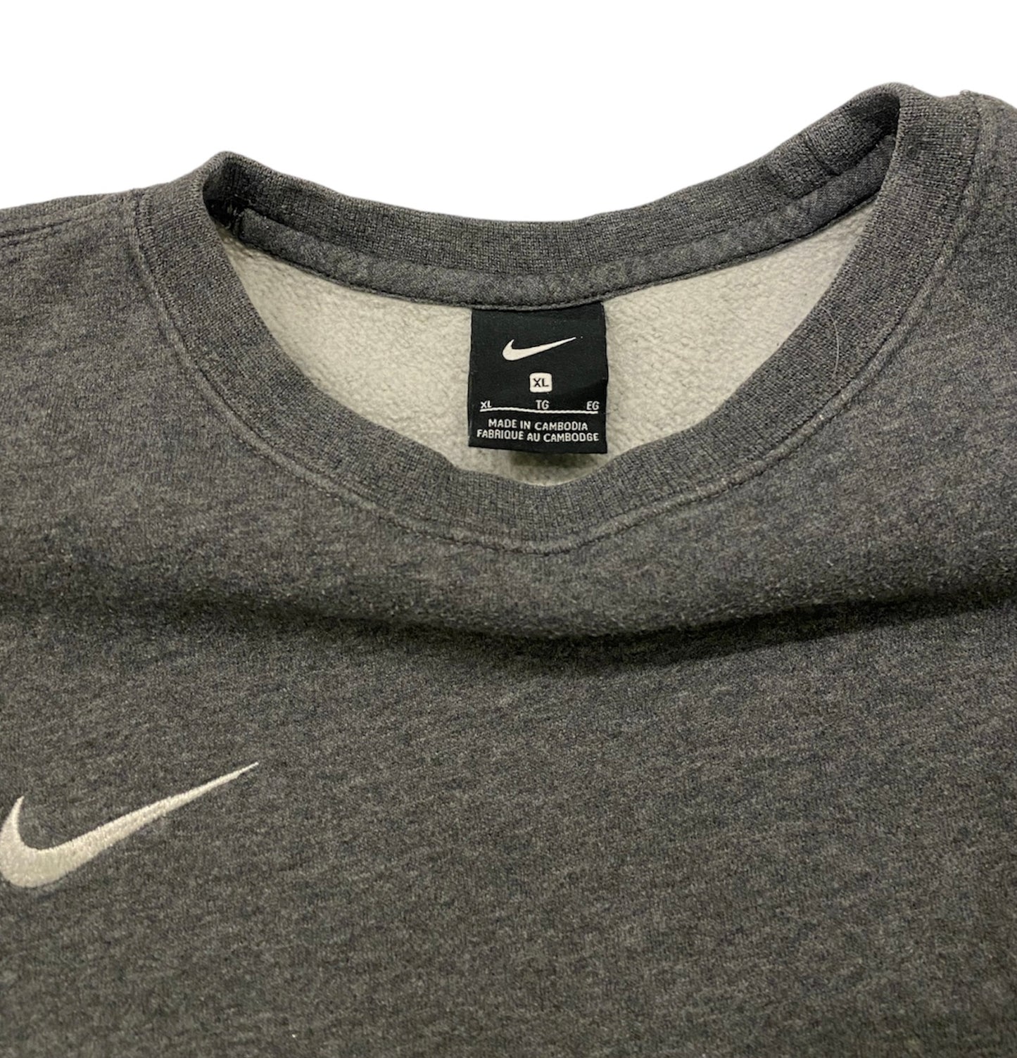 Nike swoosh grey crewneck