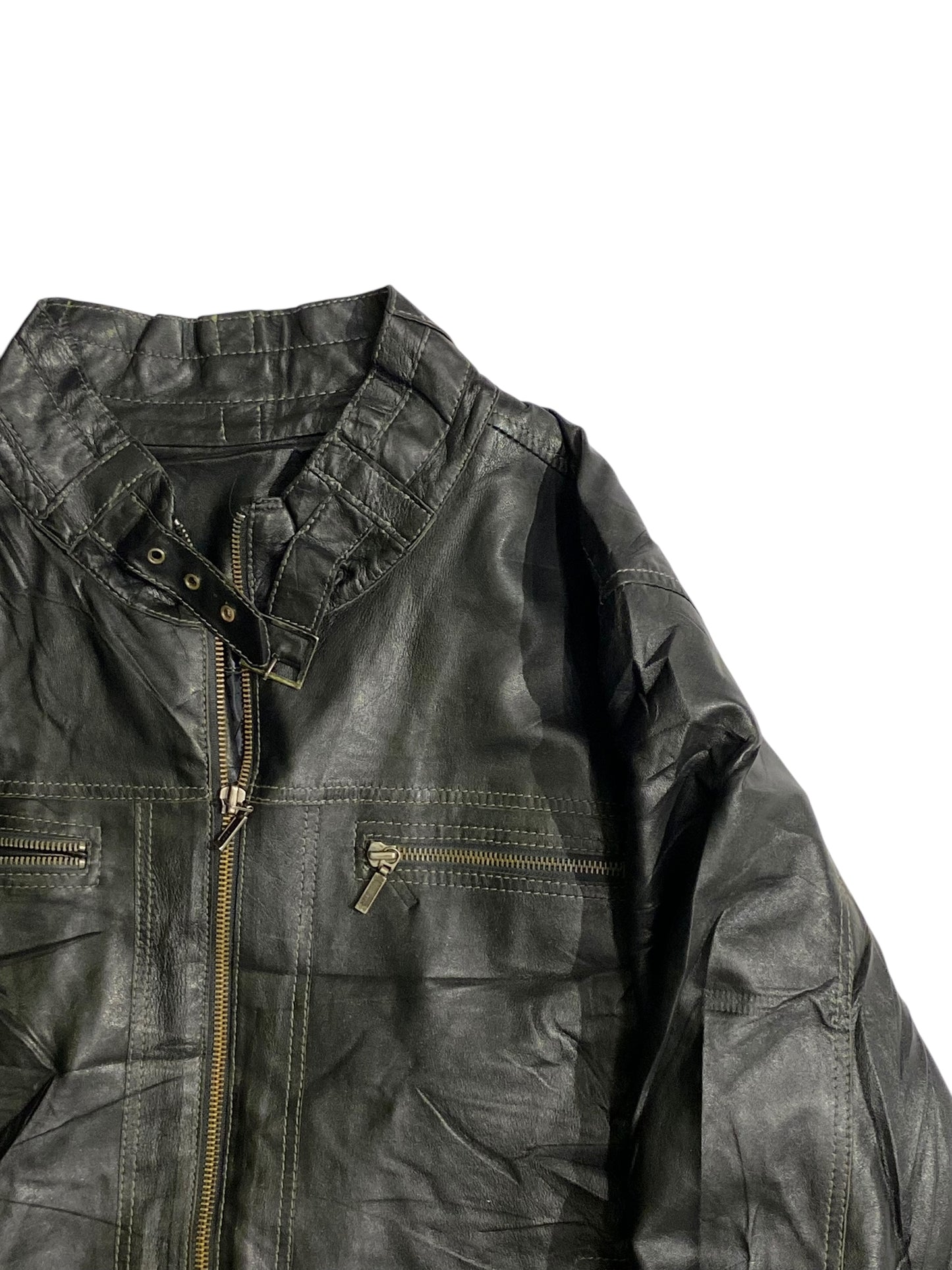 Vintage black leather jacket