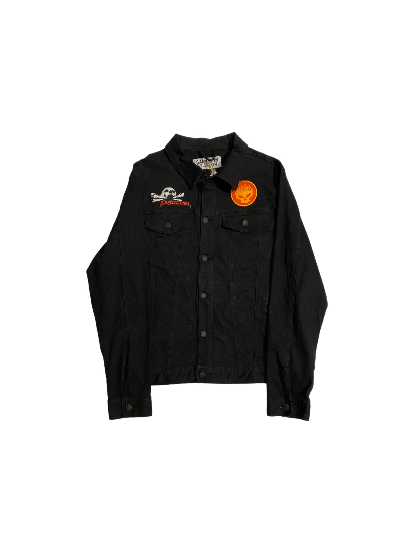 Sampson & Taylor printed patched denim jacket