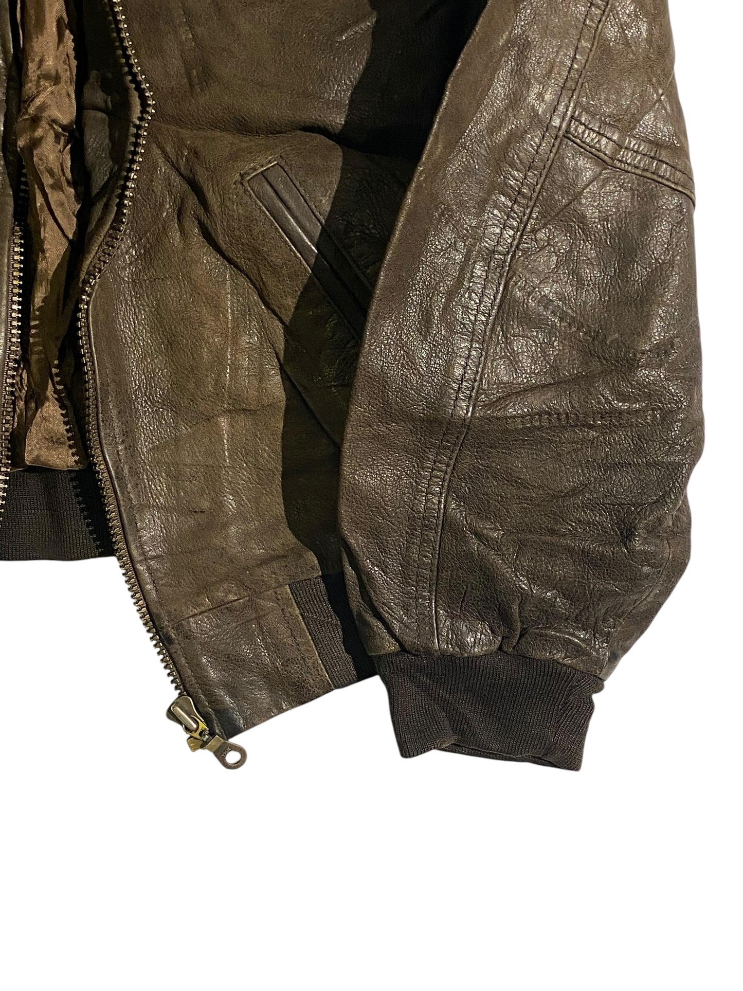 Cordon boxy fit leather jacket