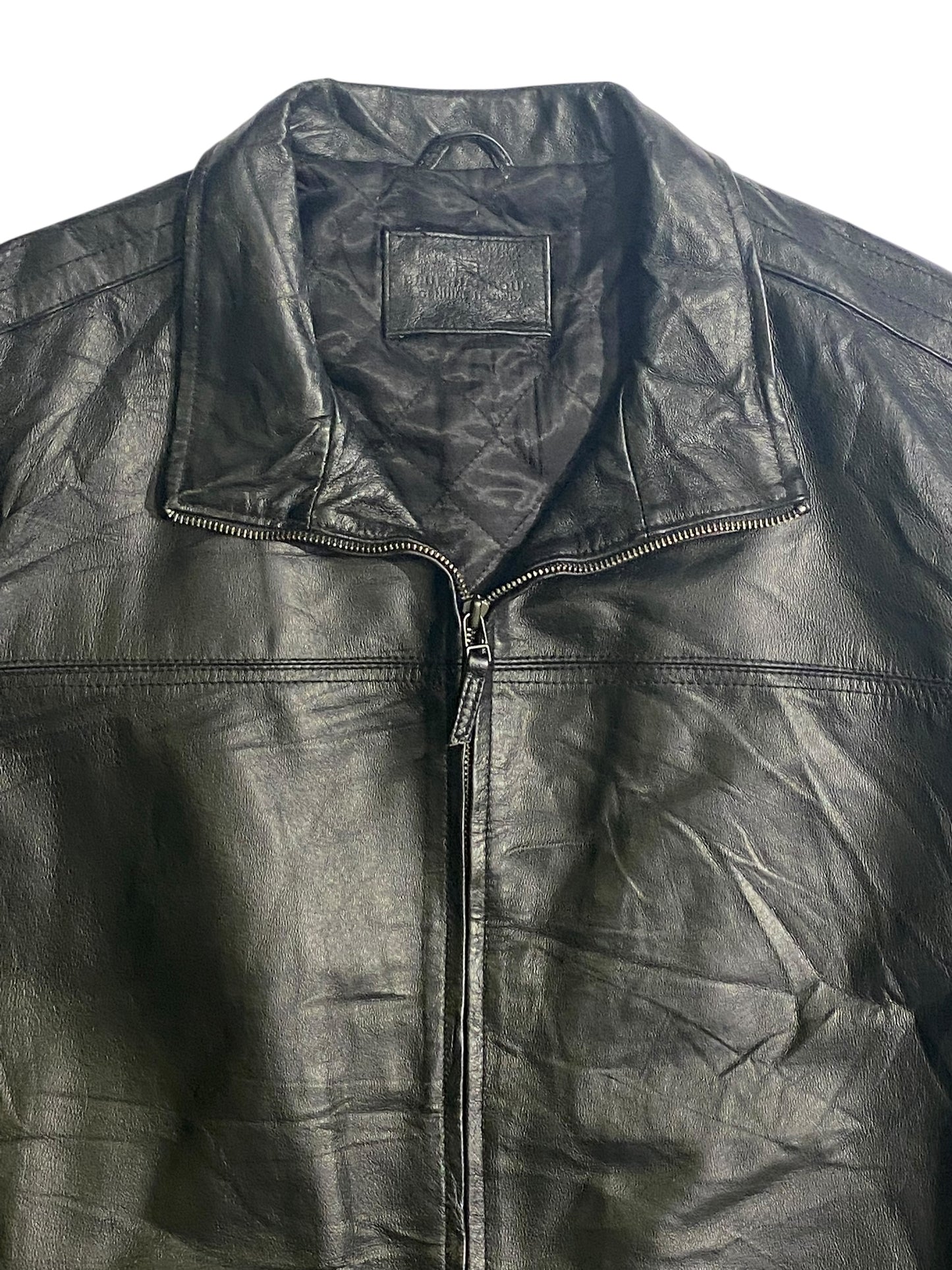 Blue Harbour heavy leather jacket