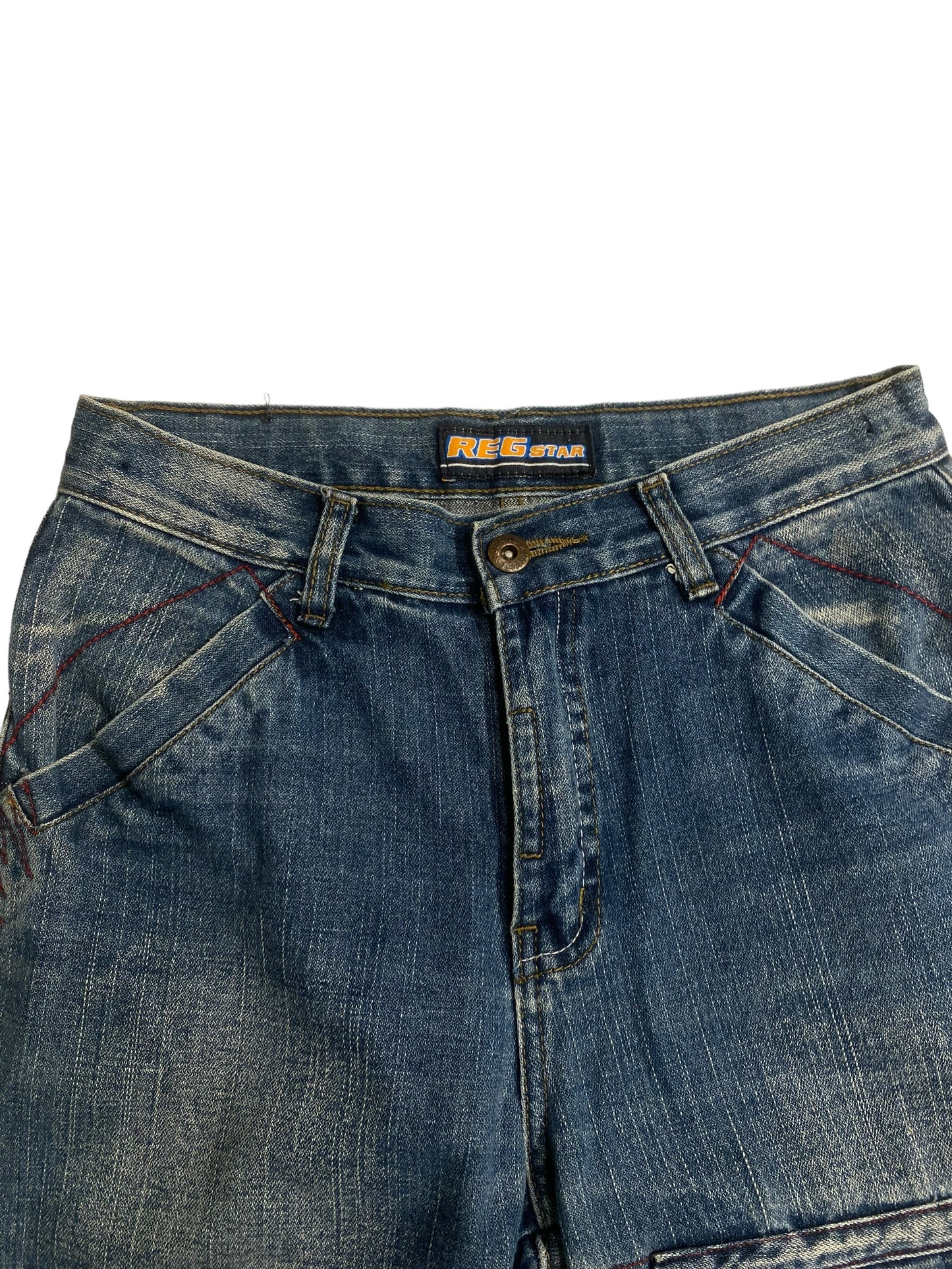 Regstar embroidered jeans