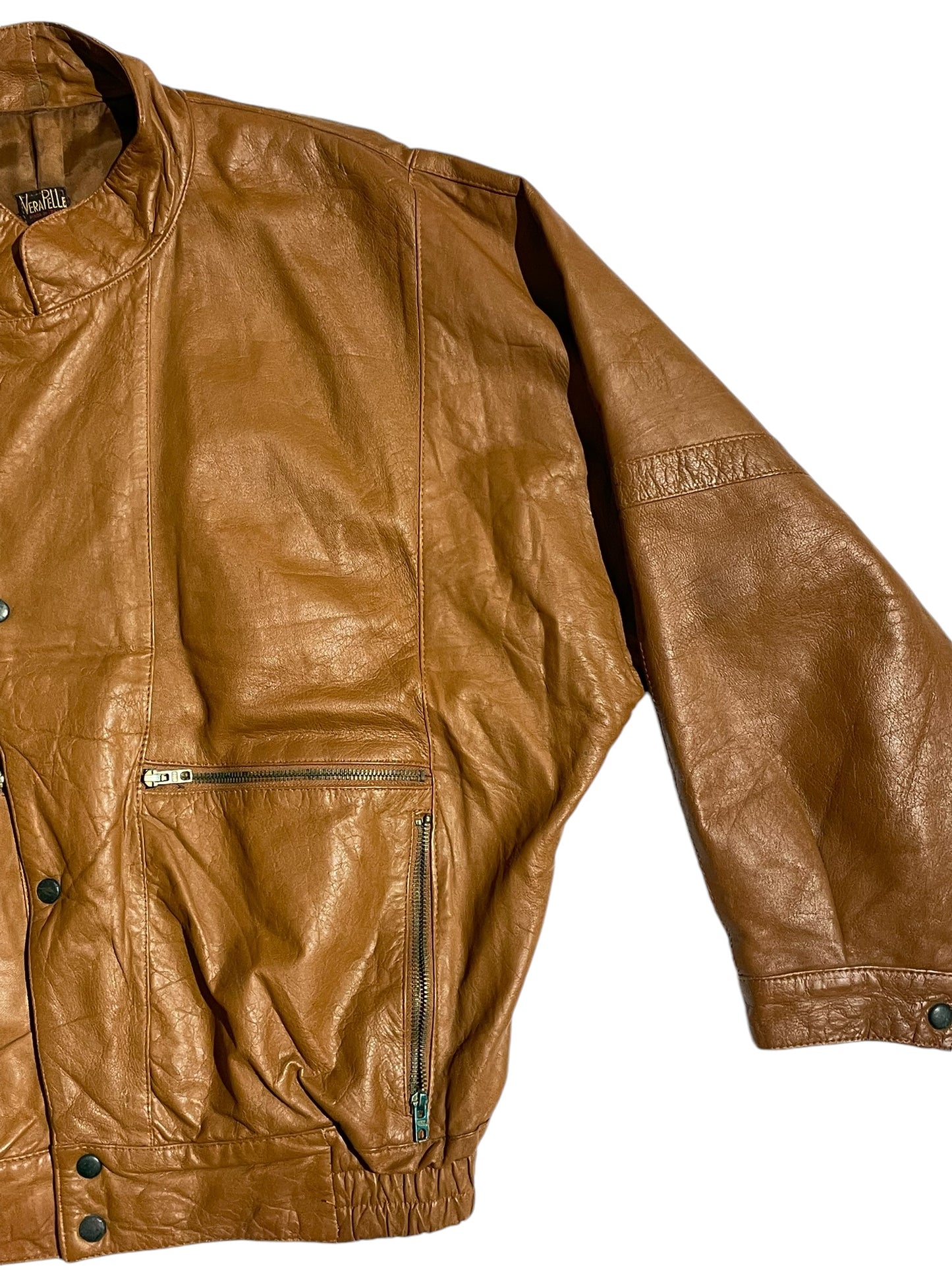 Vera Pelle brown Italian leather jacket
