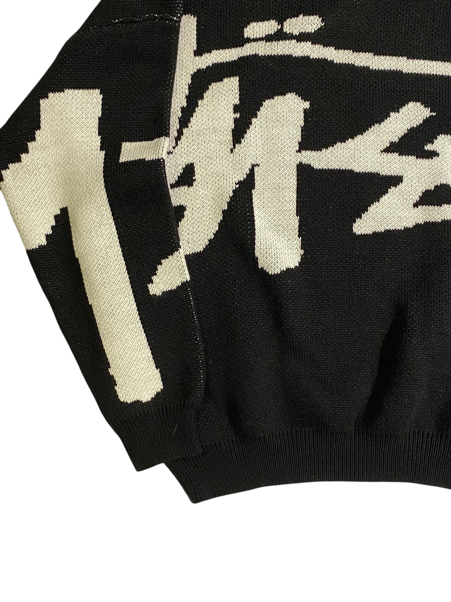 Stüssy spellout AOP knit sweater