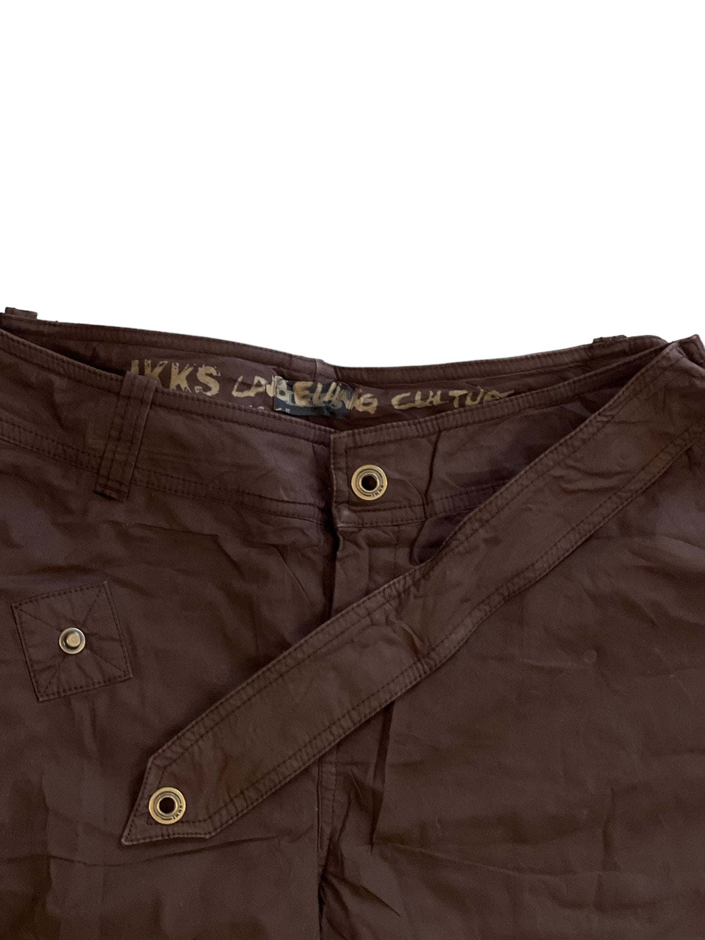 IKKS Culture embroidered japanese baggy cargos