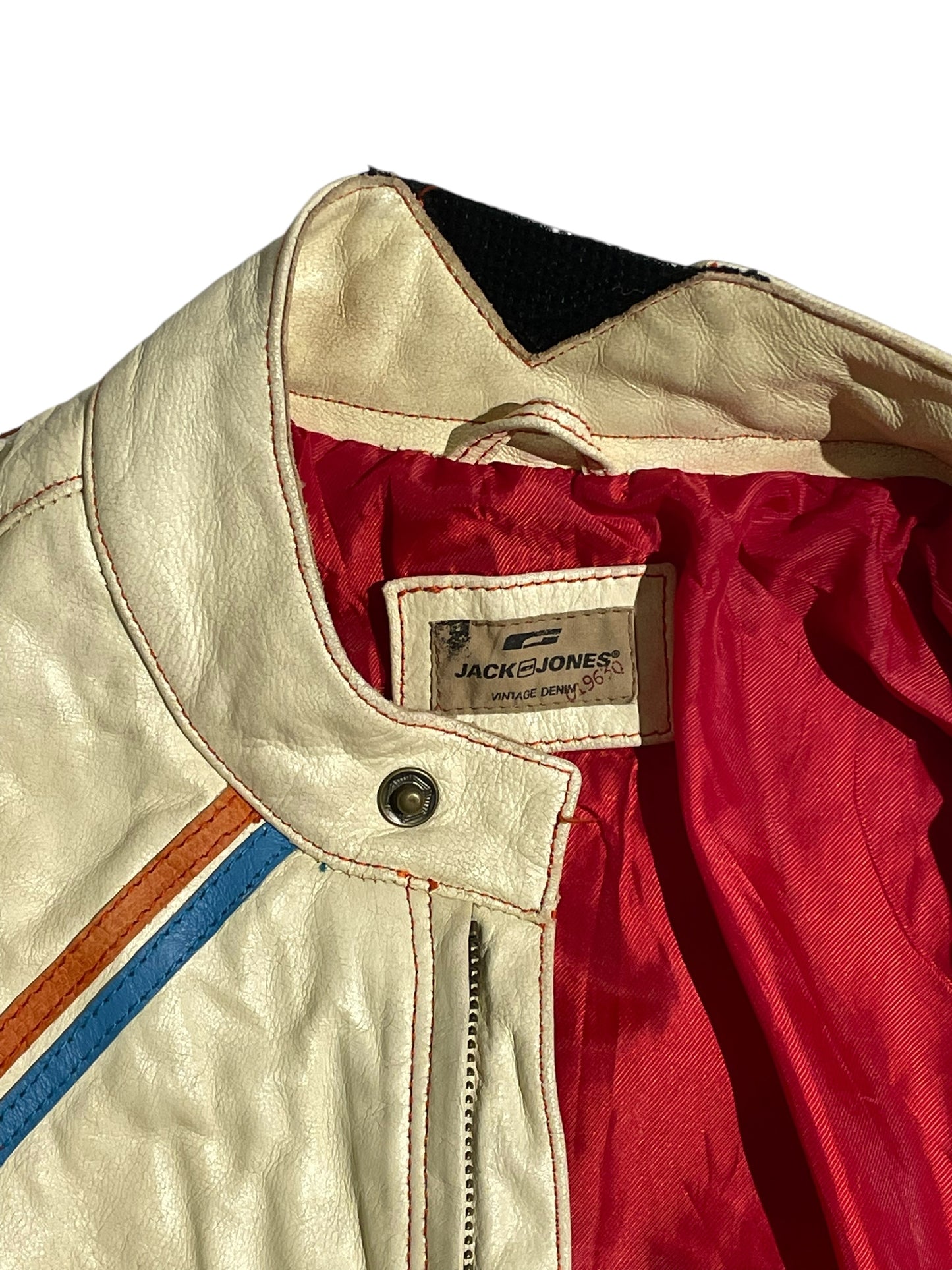 Jack & jones motor racing leather jacket