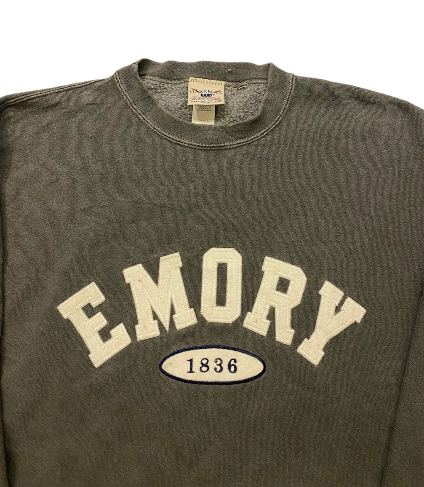 OARSMAN Emory washed grey crewneck