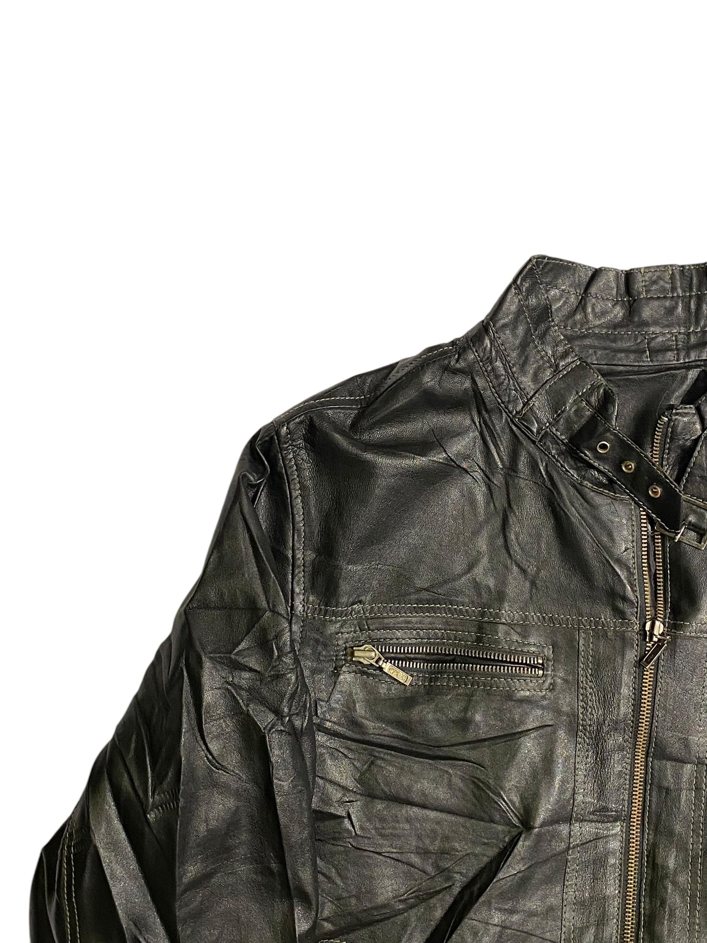 Vintage black leather jacket