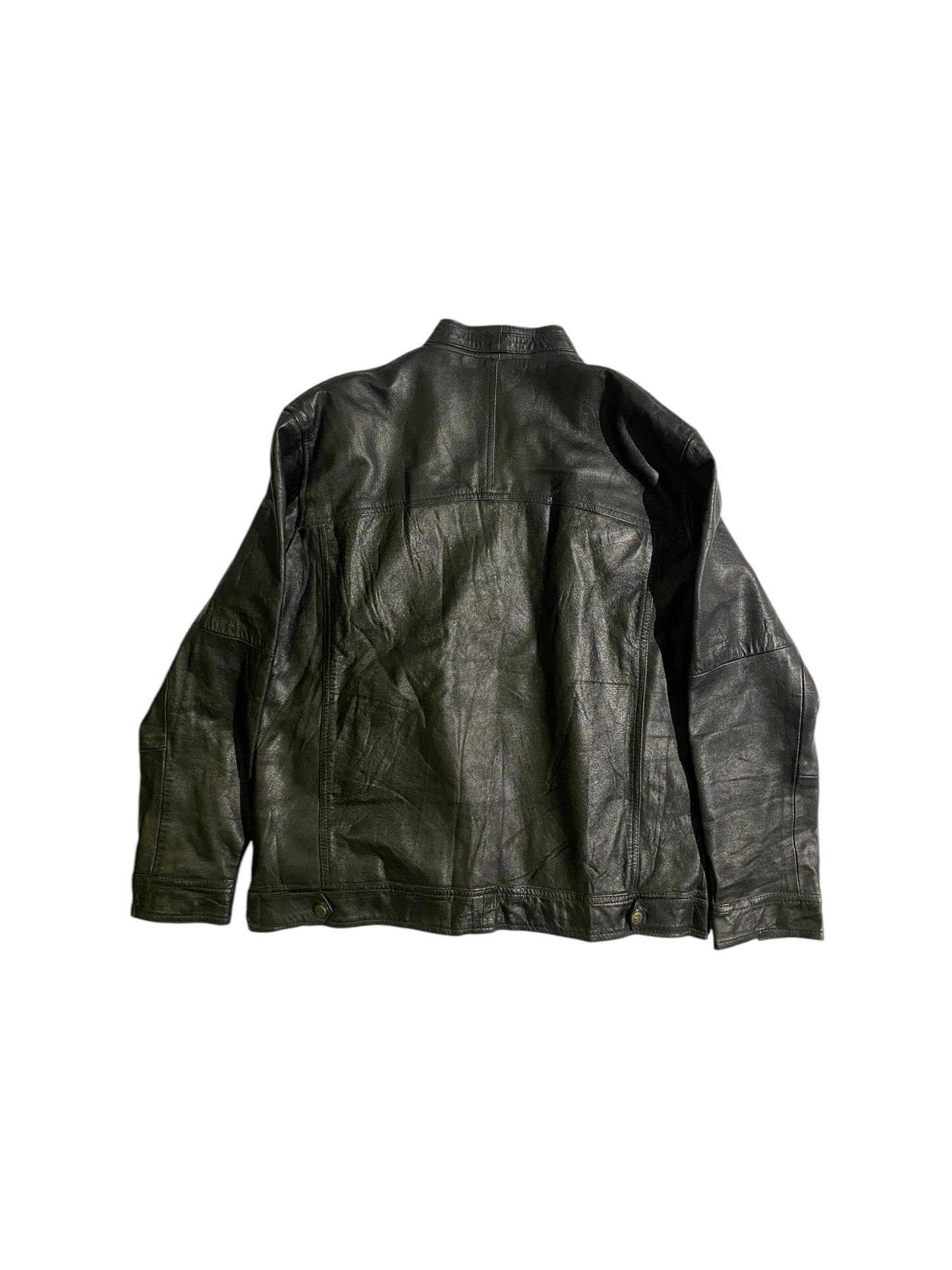 Leather garment vintage leather jacket
