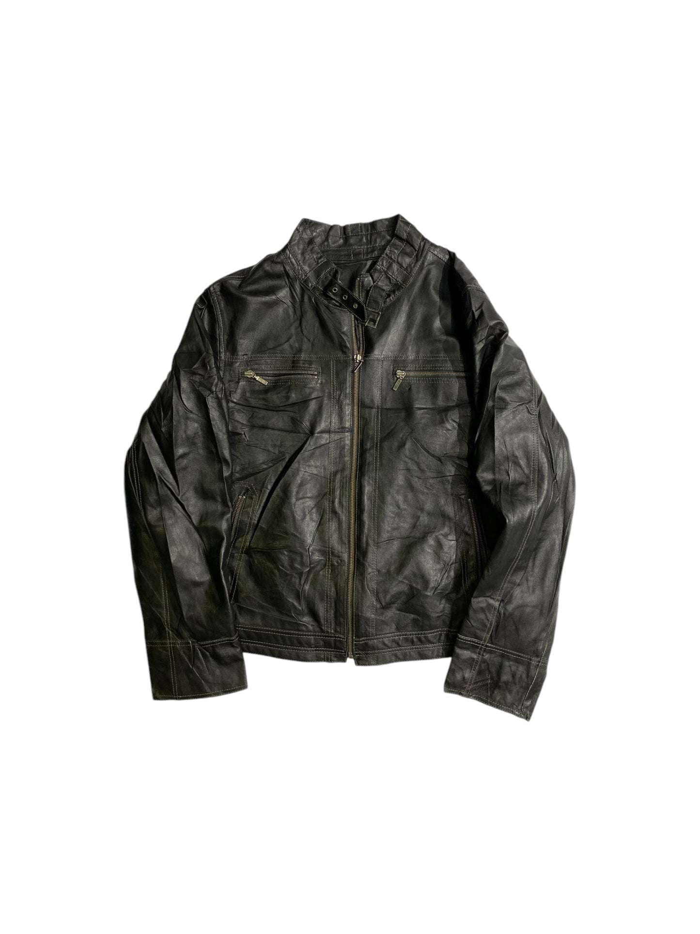 Vintage black leather jacket