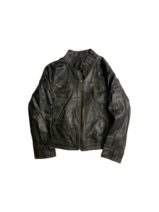 Vintage black leather jacket