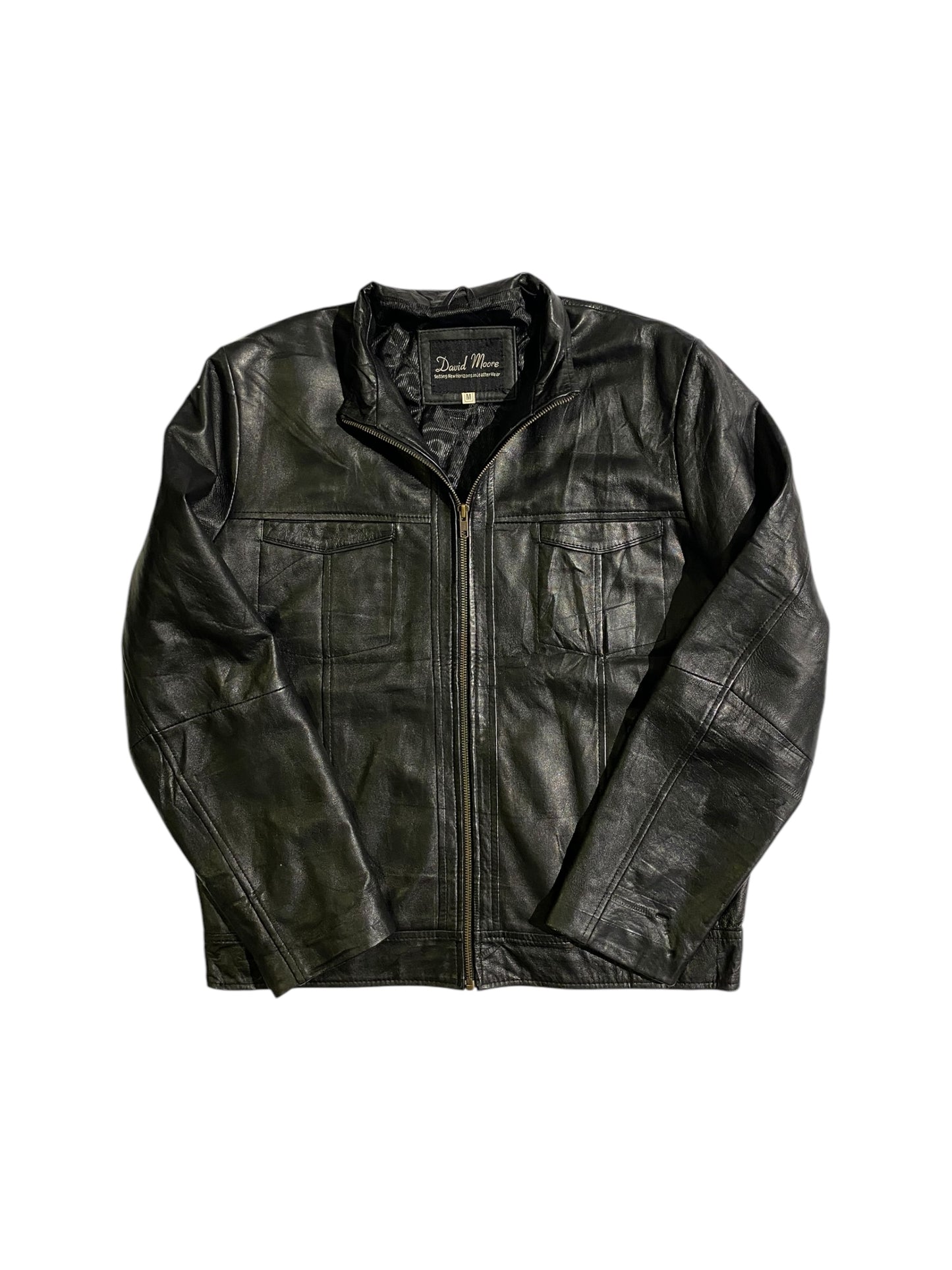 David Moore vntg leather jacket