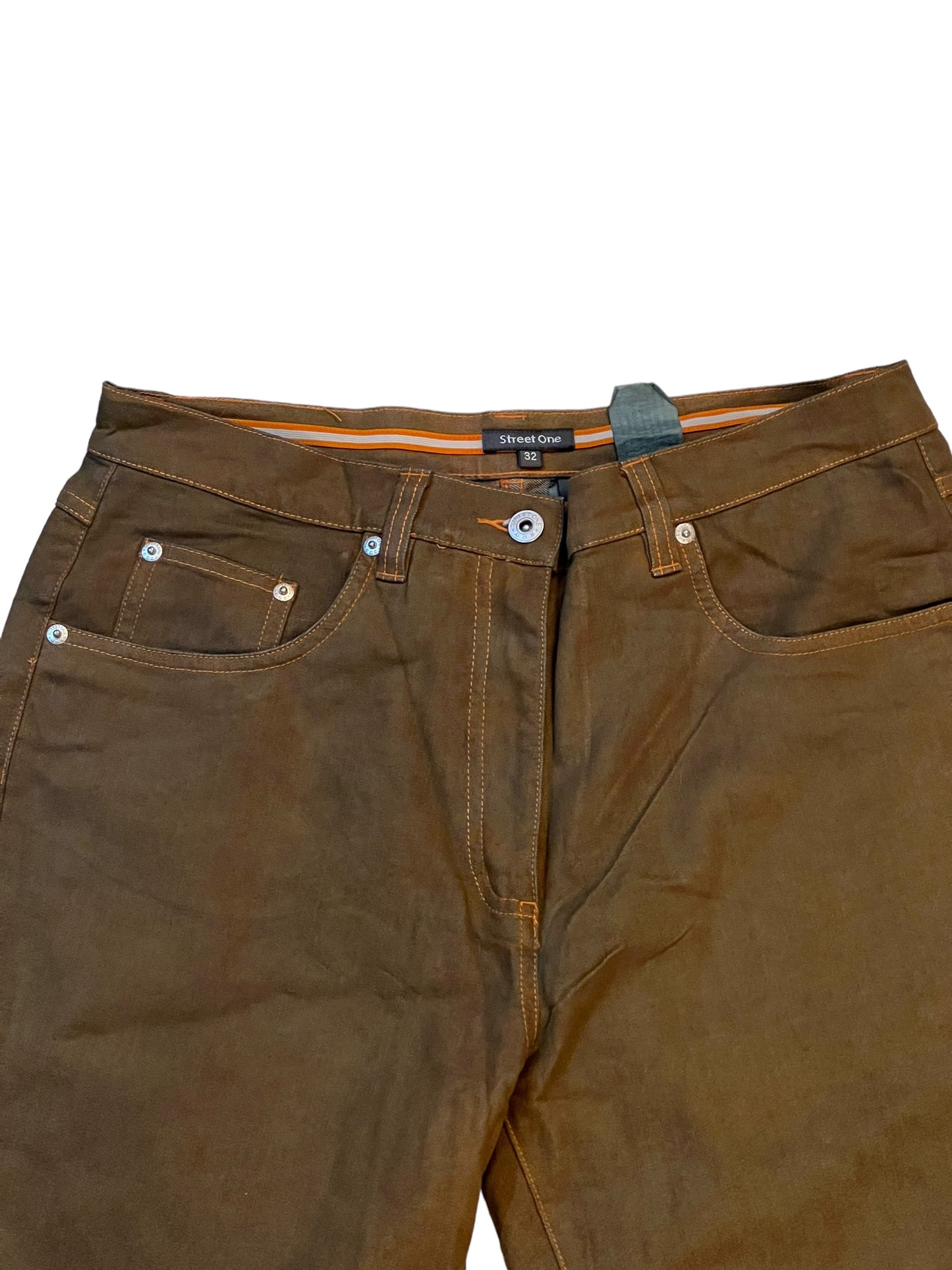 Street One stitched brown jeans