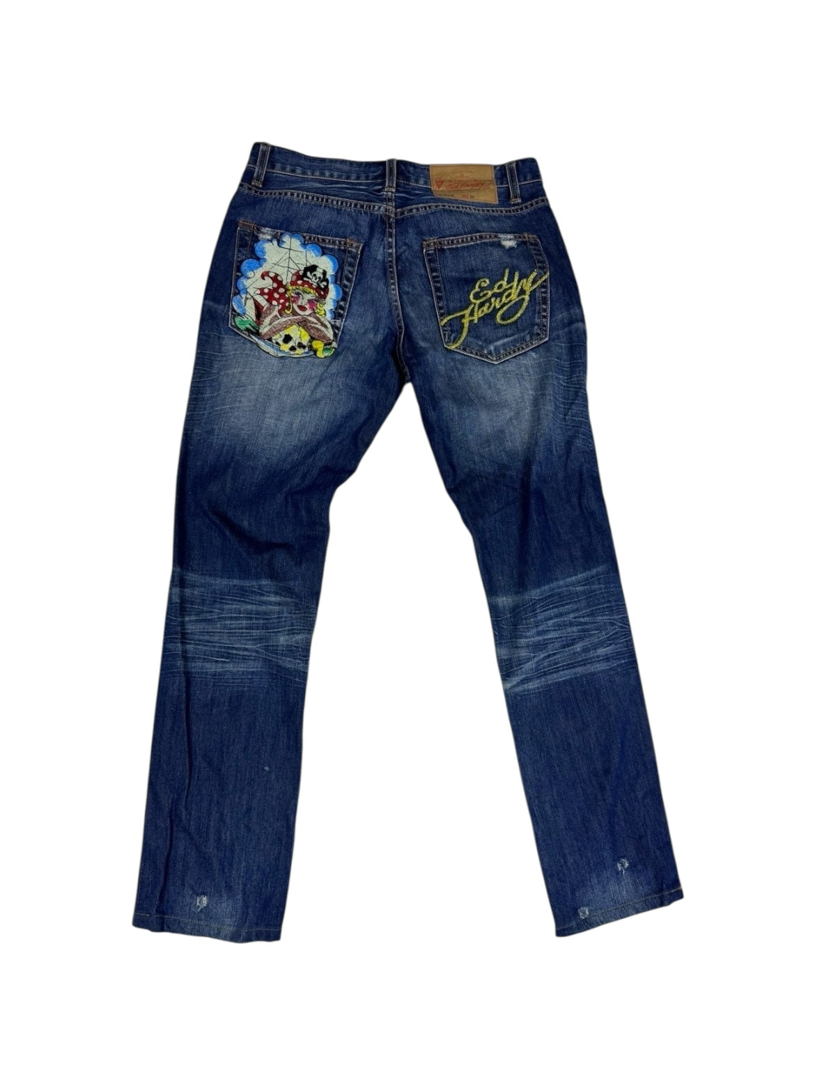 Ed Hardy embroidered y2k jeans