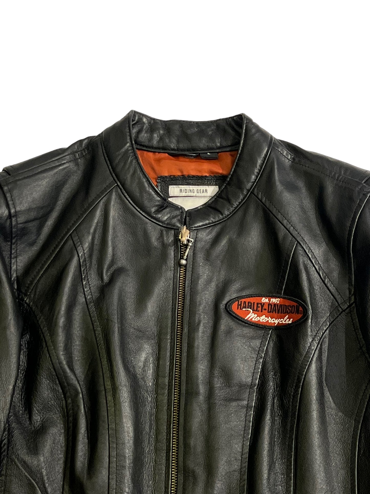 Harley Davison embroidered leather jacket