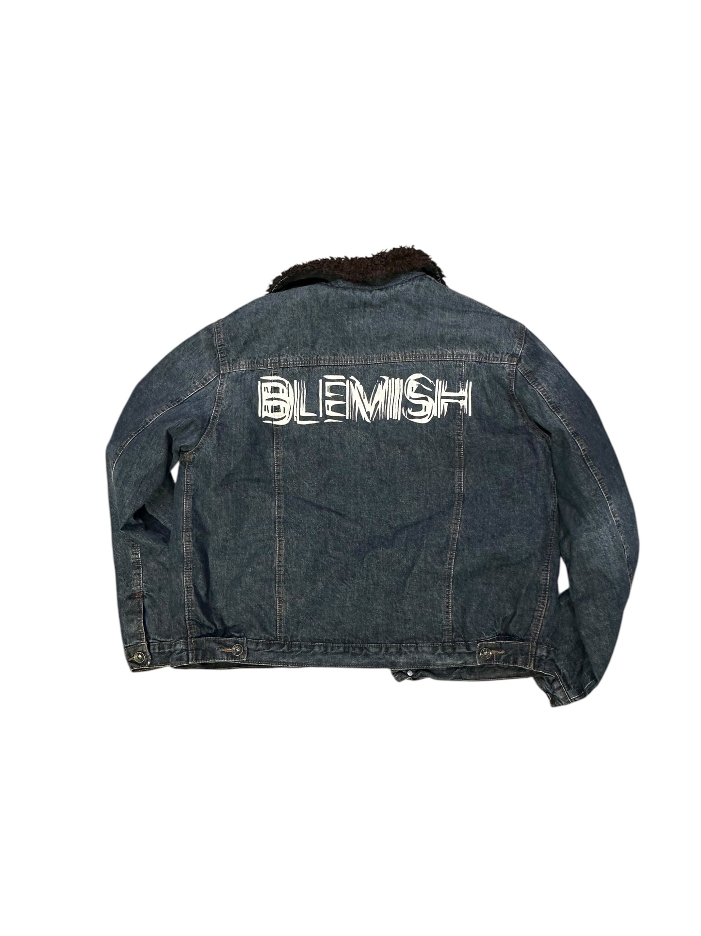 Calendo’s printed fur lined denim jacket