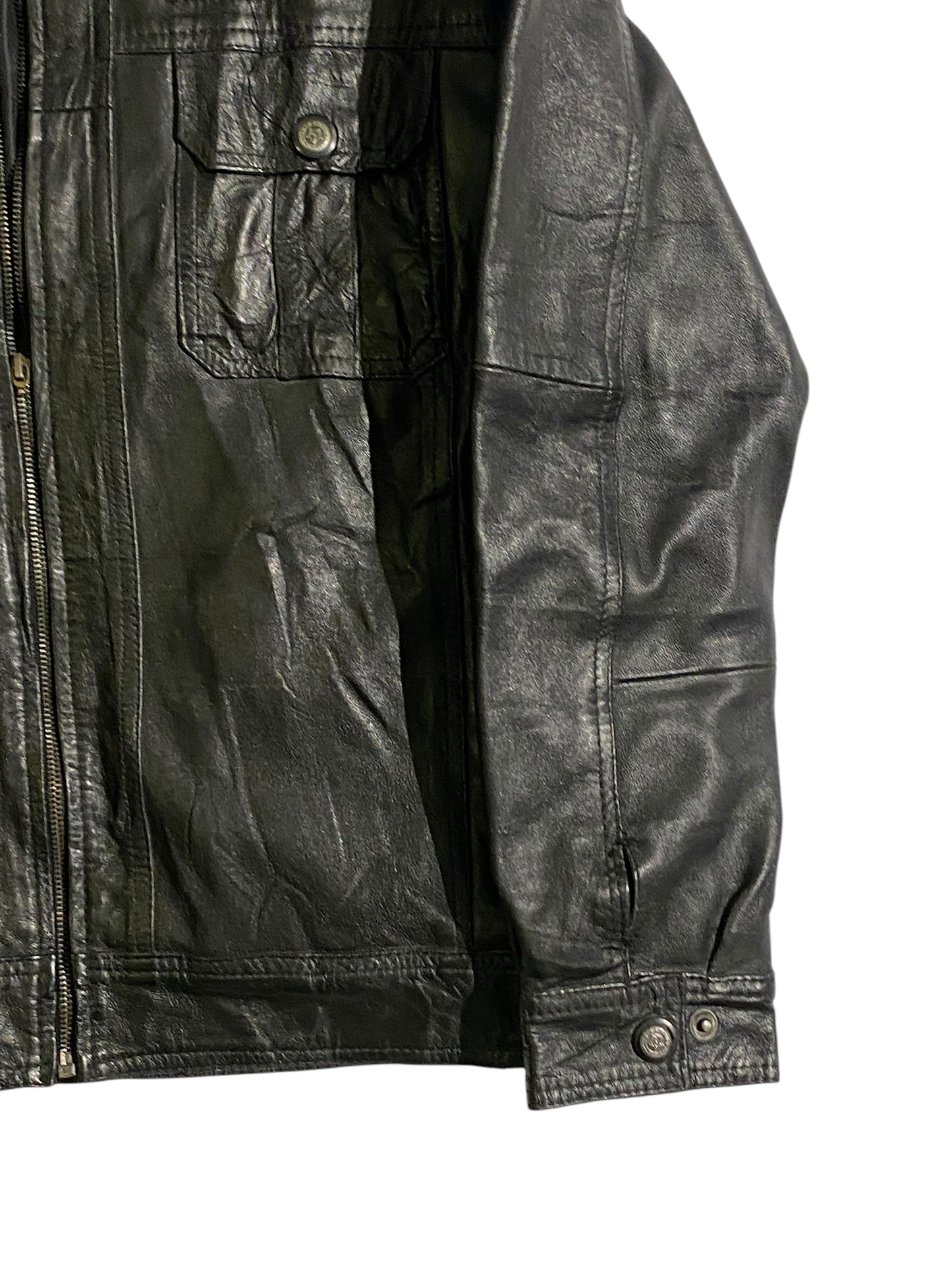 Leather garment vintage leather jacket