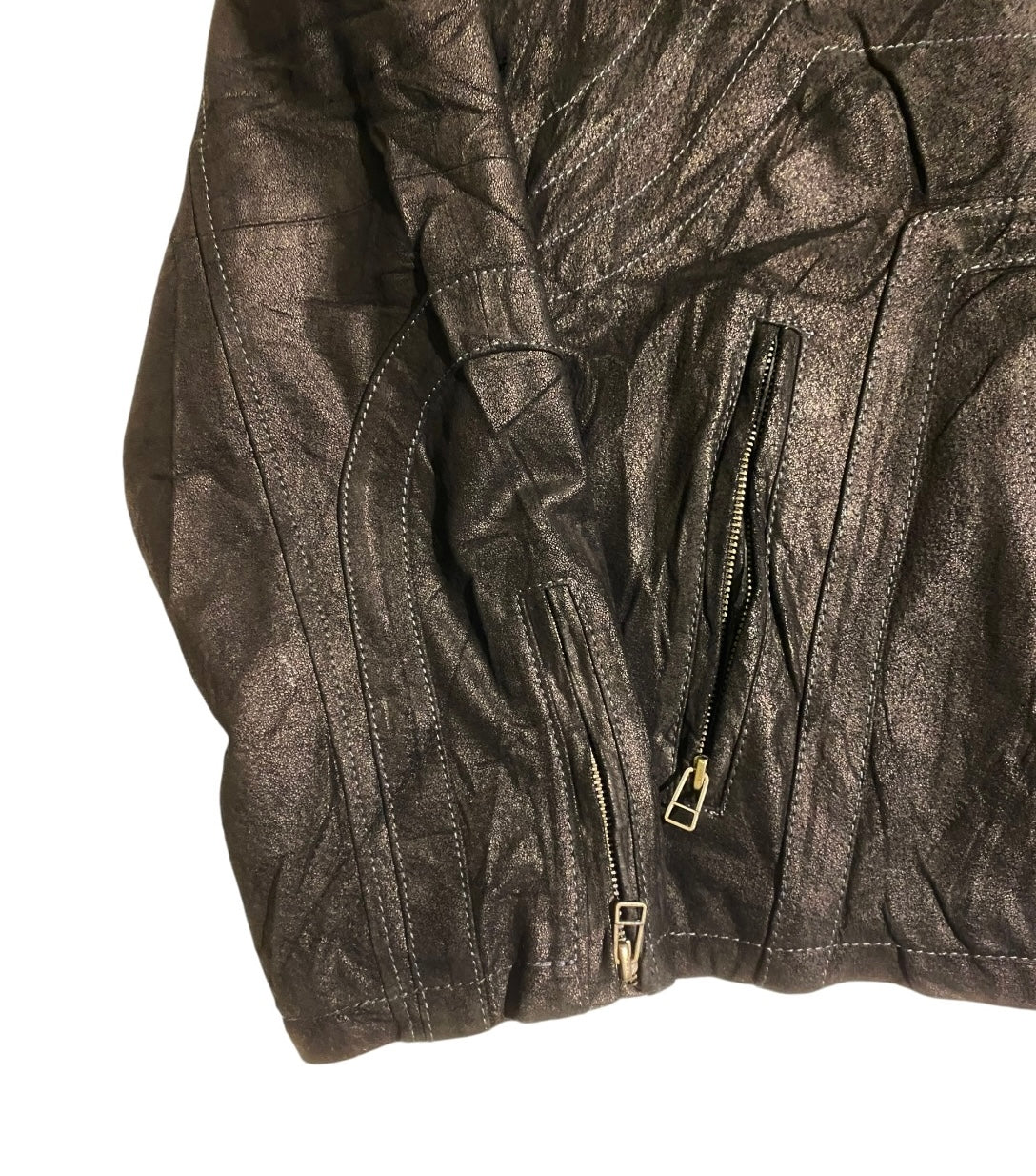 Copy right heavy leather jacket