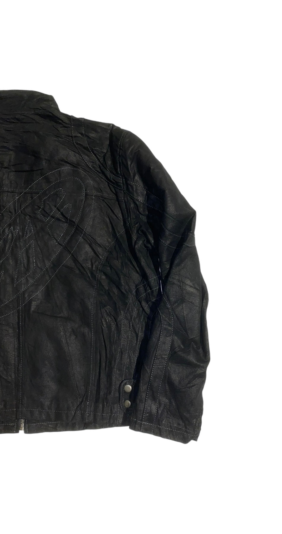 Copy right heavy leather jacket