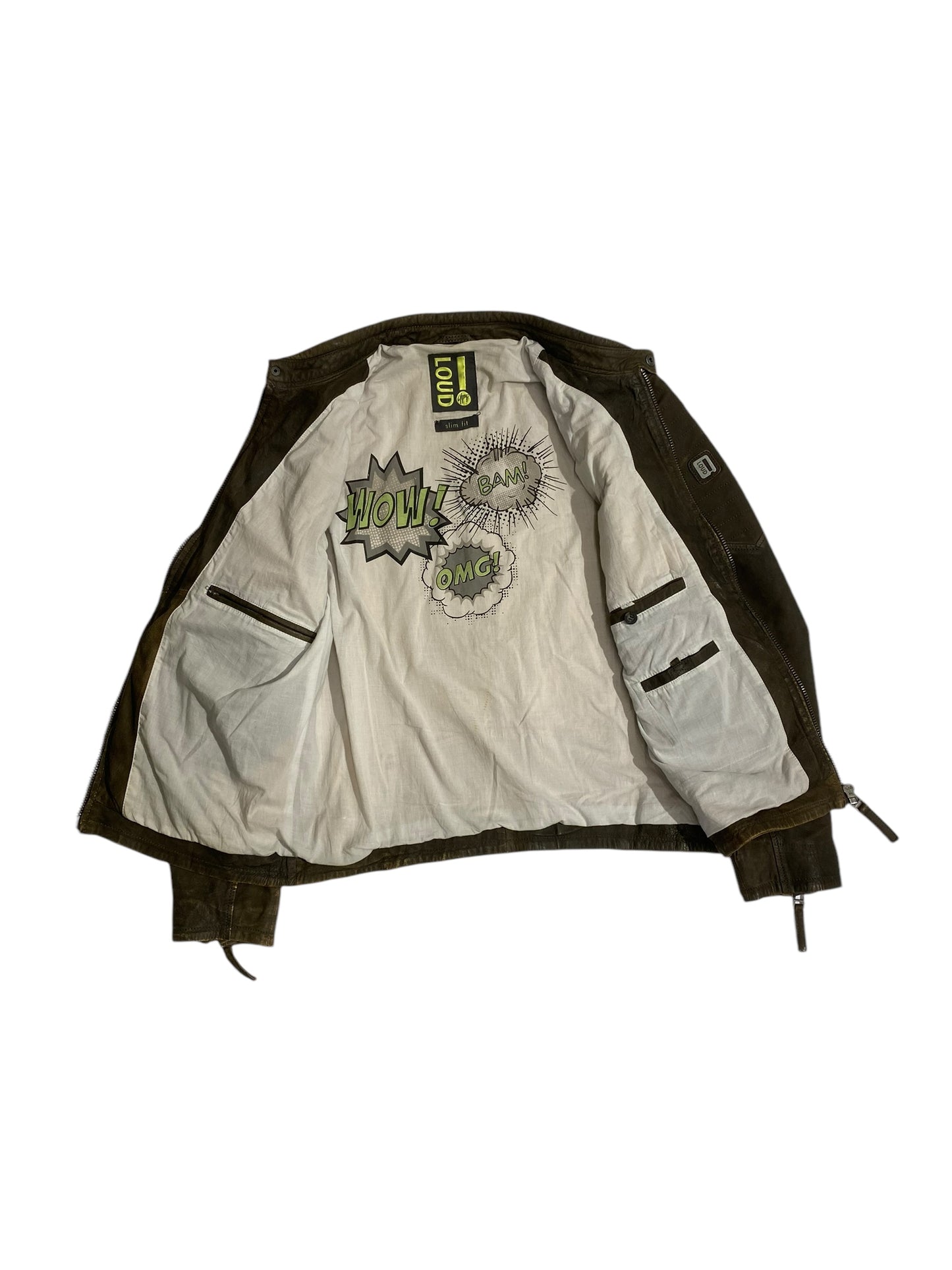 Loud motor leather jacket