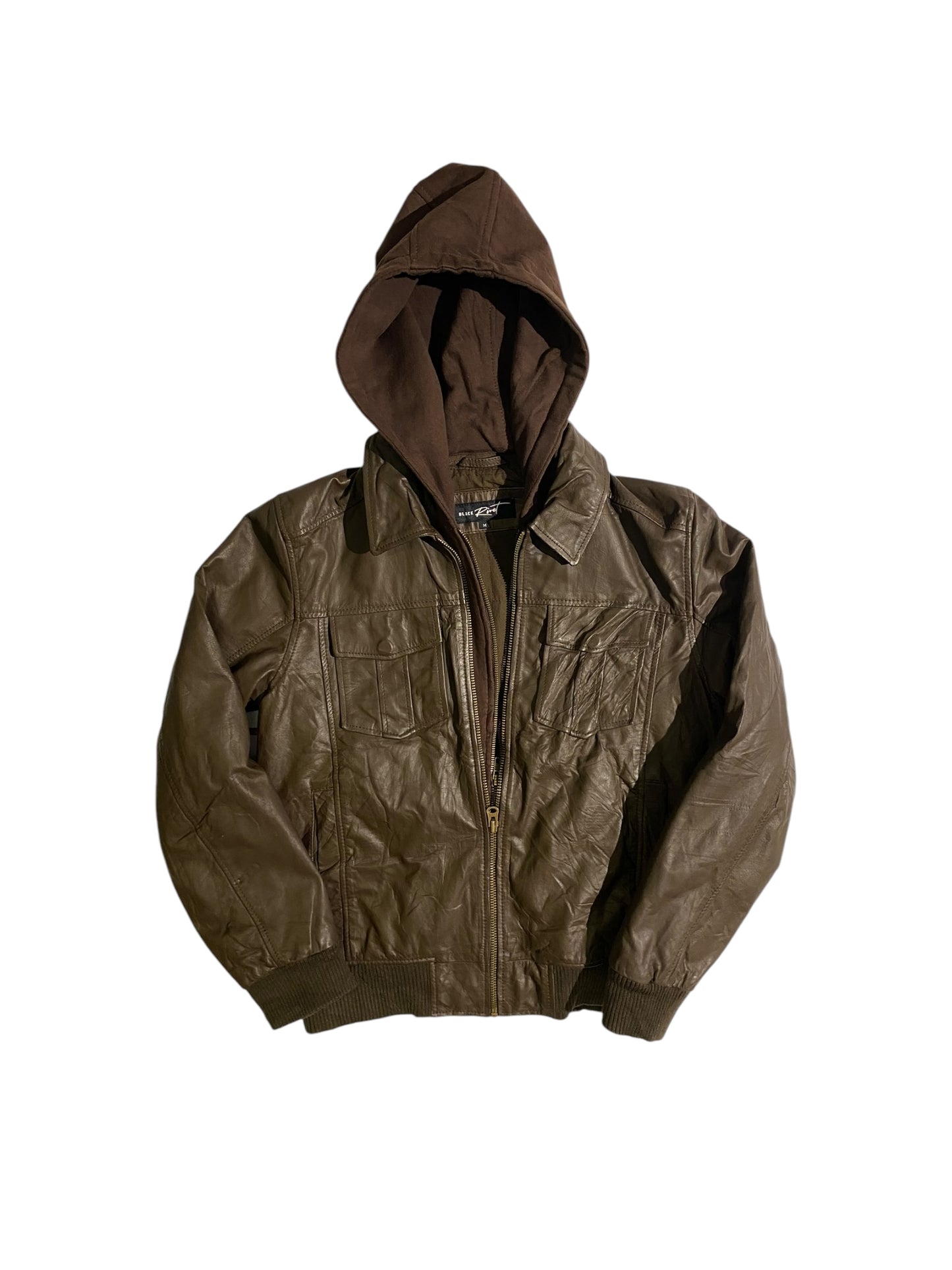 Black rivet leather jacket