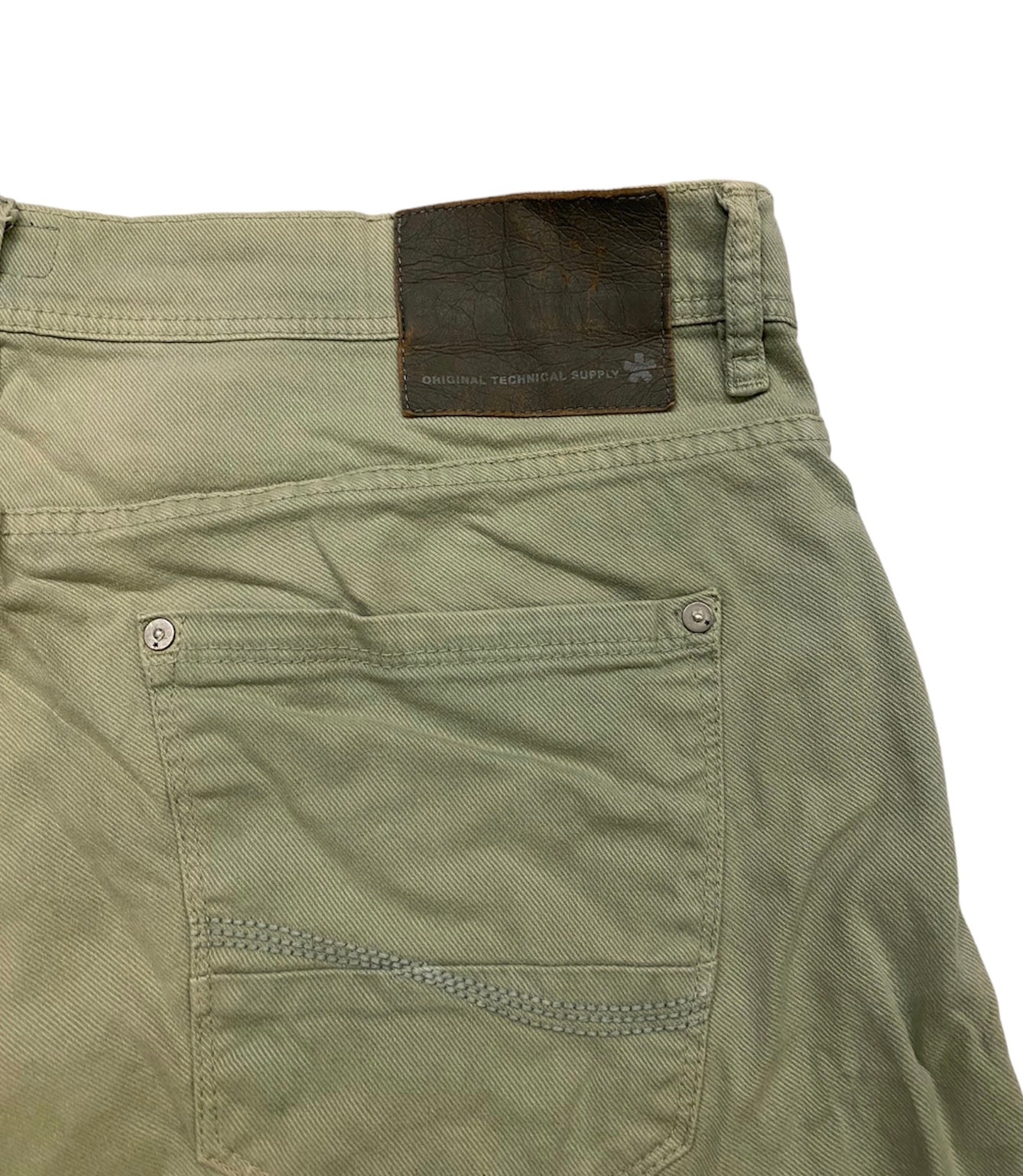 Celio washed green shorts