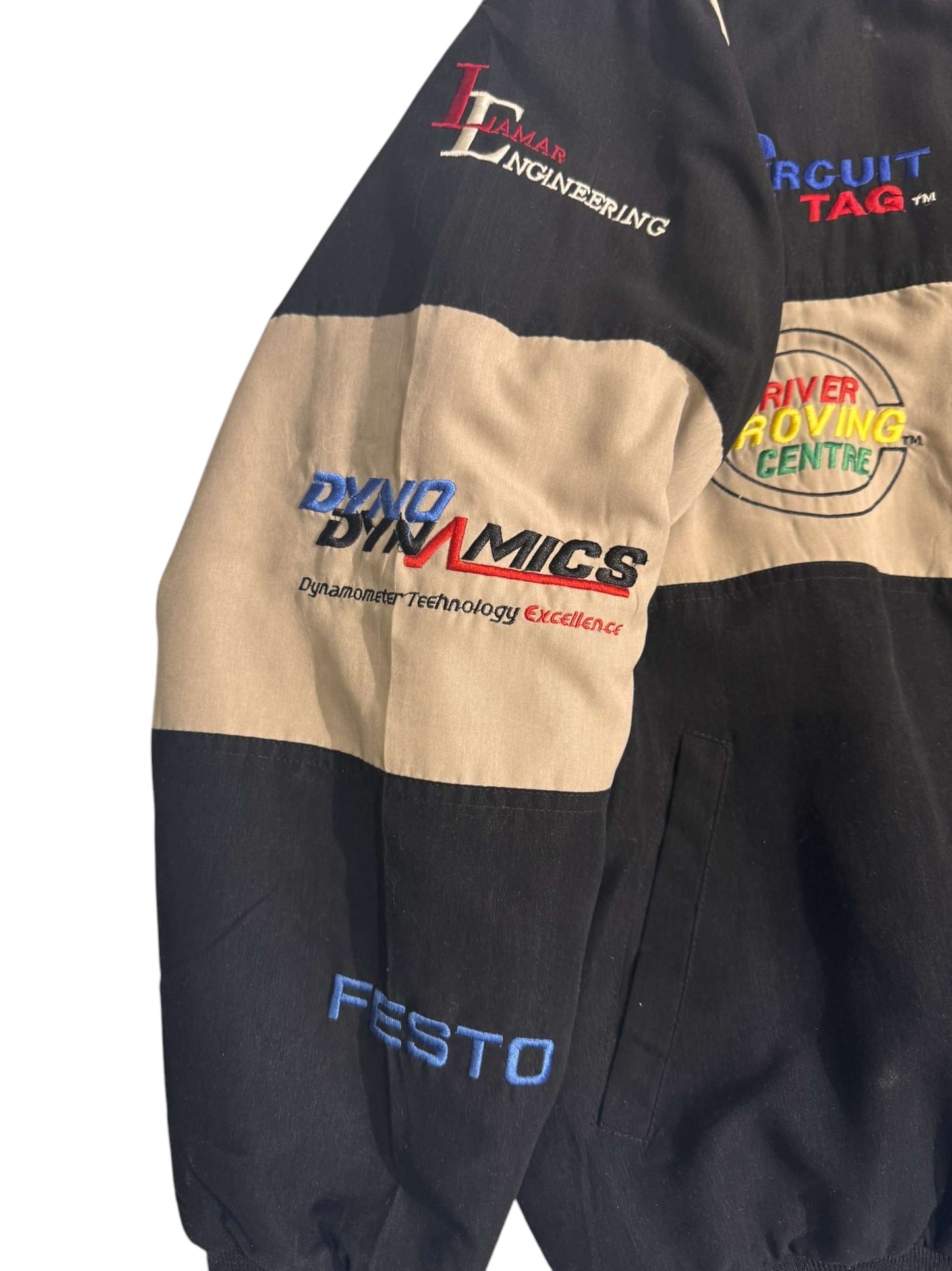 Drag-tag racing jacket