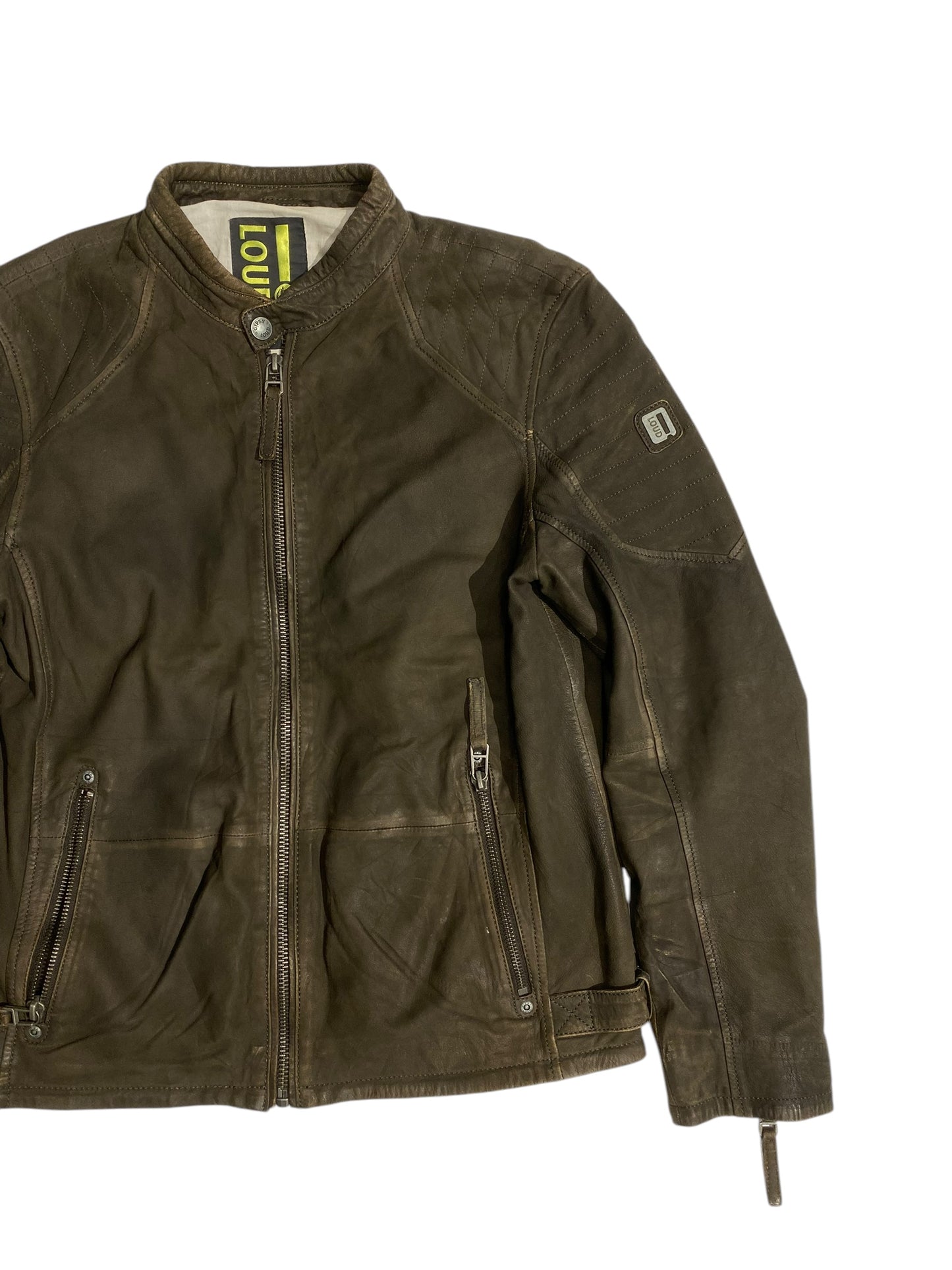 Loud motor leather jacket
