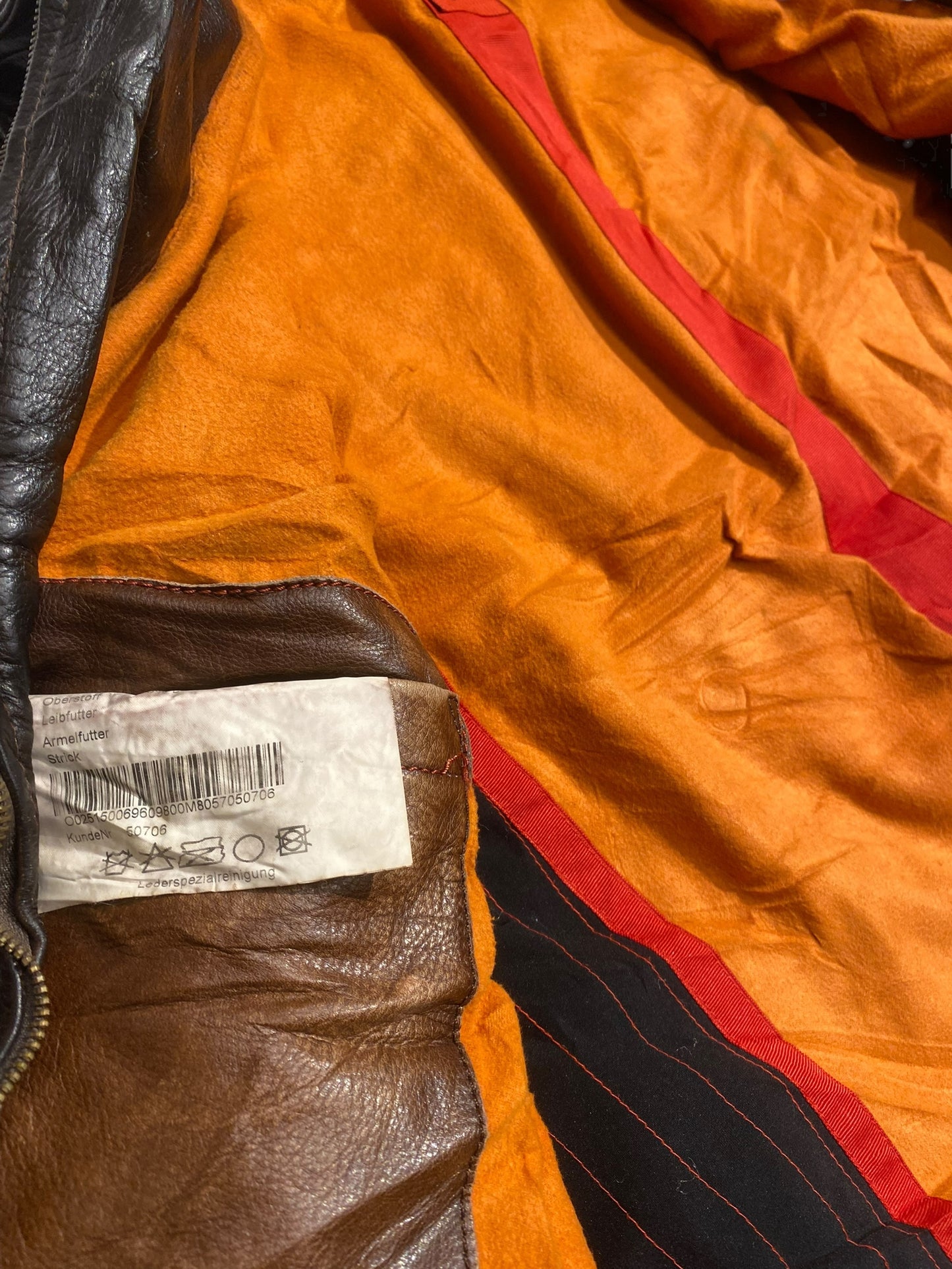 Offset motor leather biker jacket