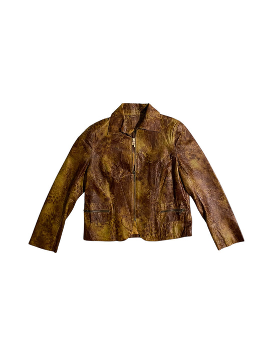 Diba shana women’s heavy leather jacket