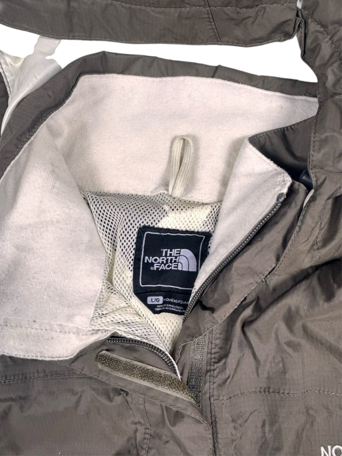 The North Face gore-tex brown windbreaker