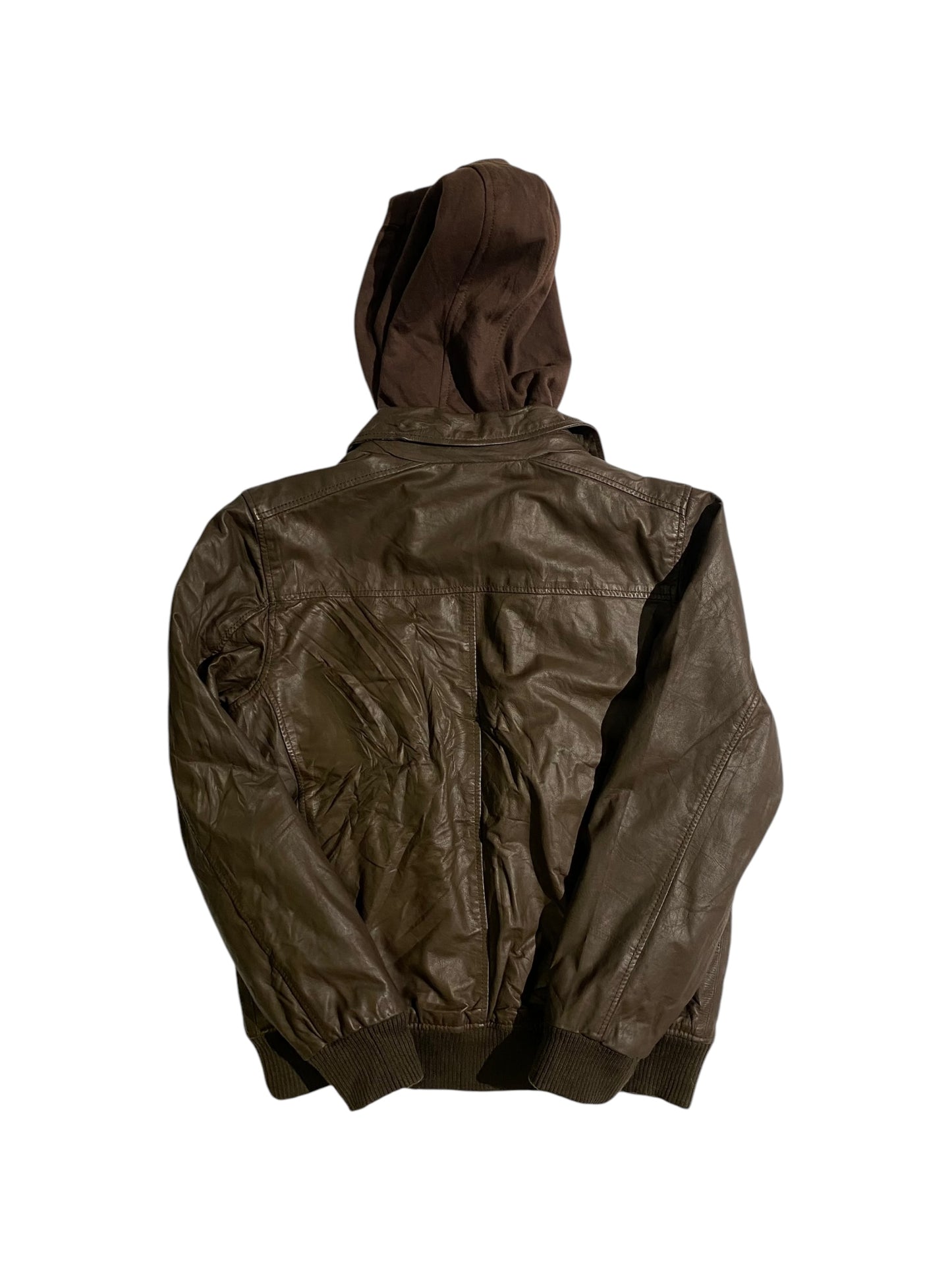 Black rivet leather jacket