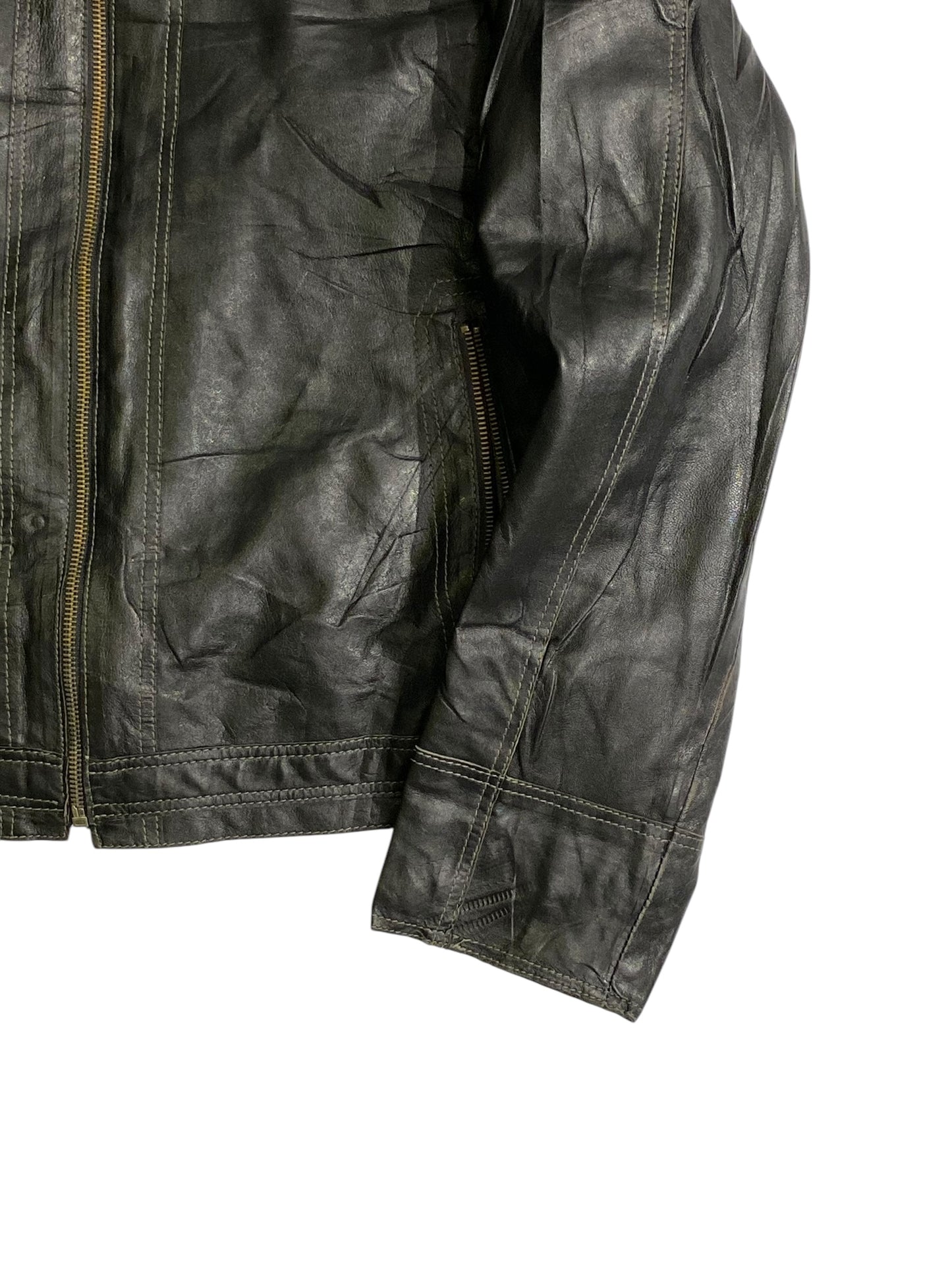 Vintage black leather jacket