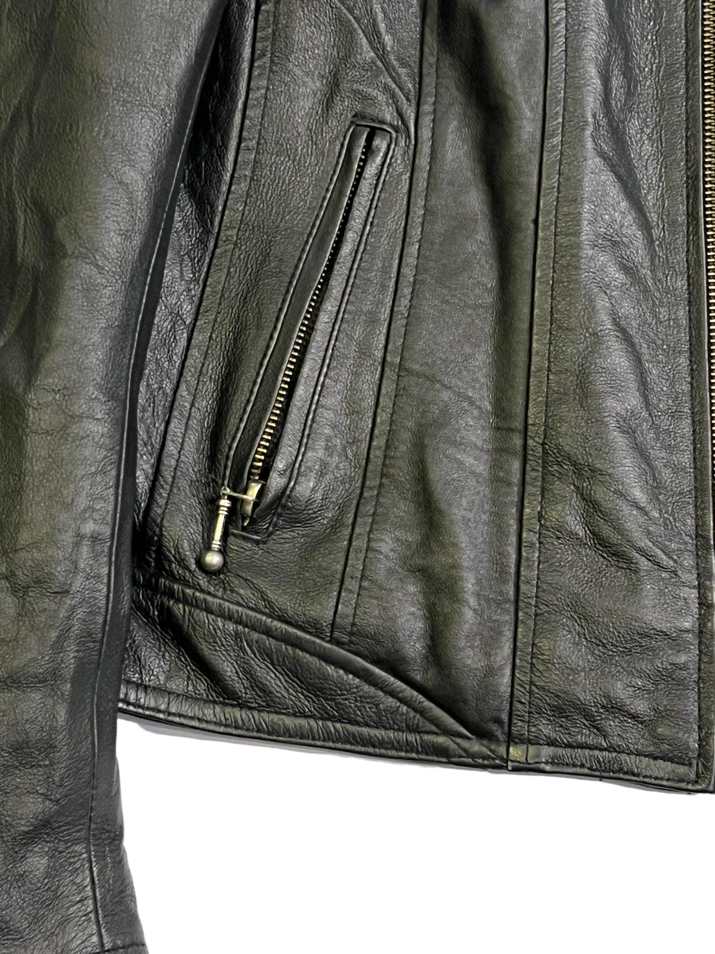 Harley Davison embroidered leather jacket