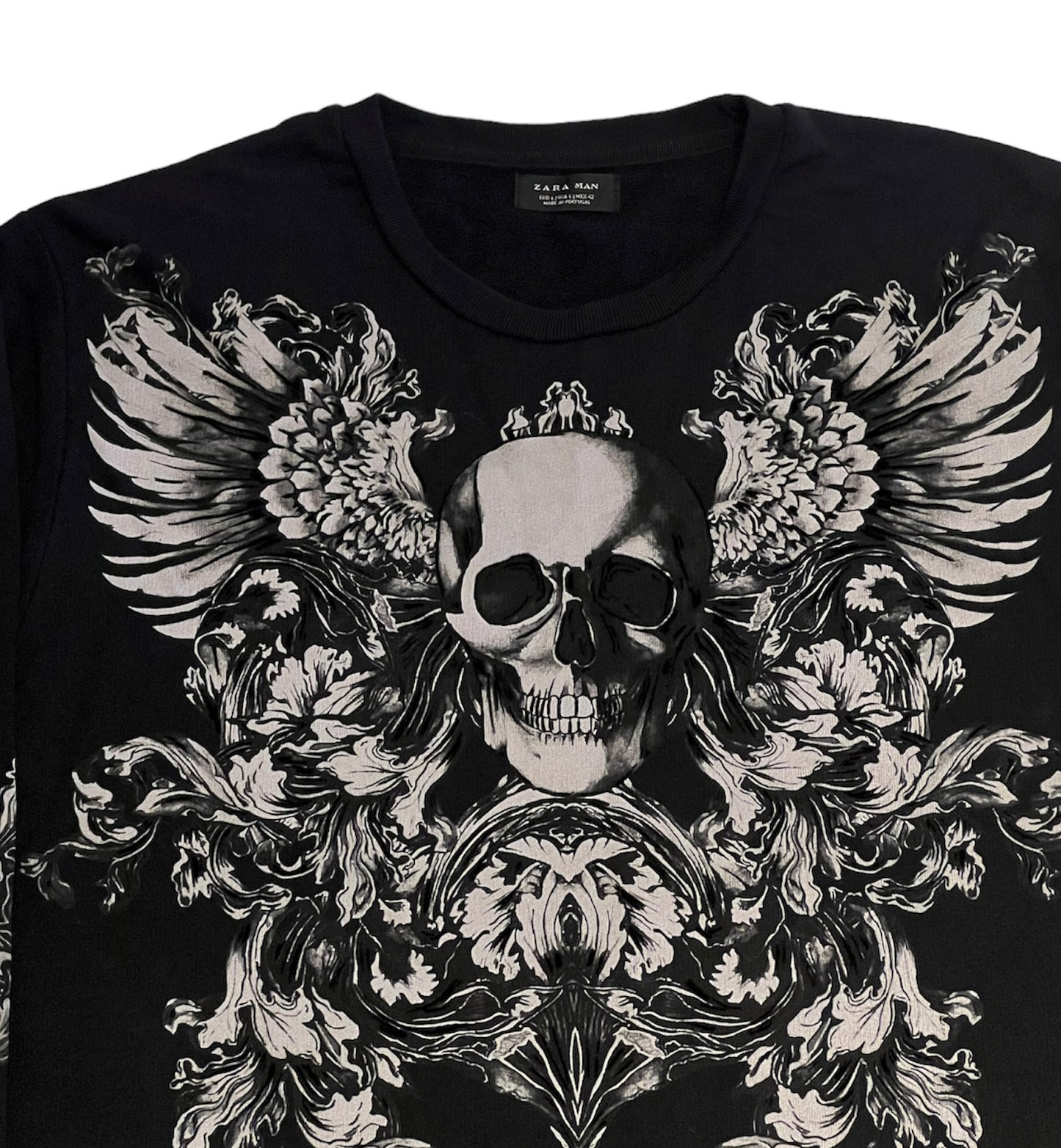 Zara skull graphic y2k crewneck