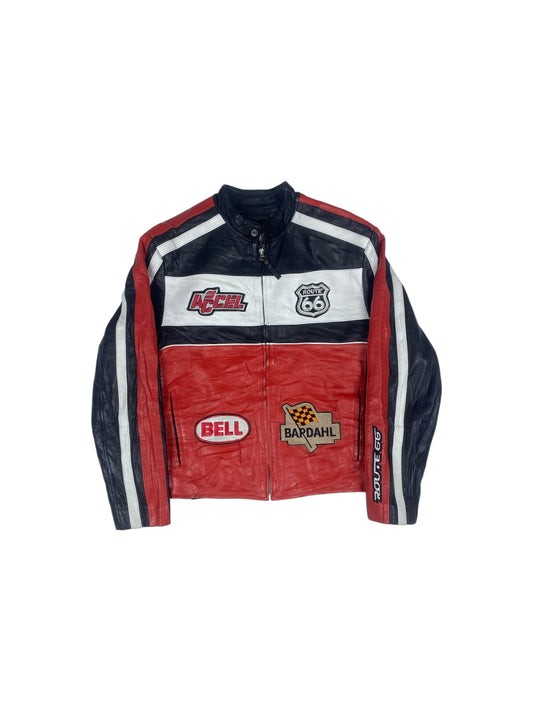 Route 66 leather racing jacket