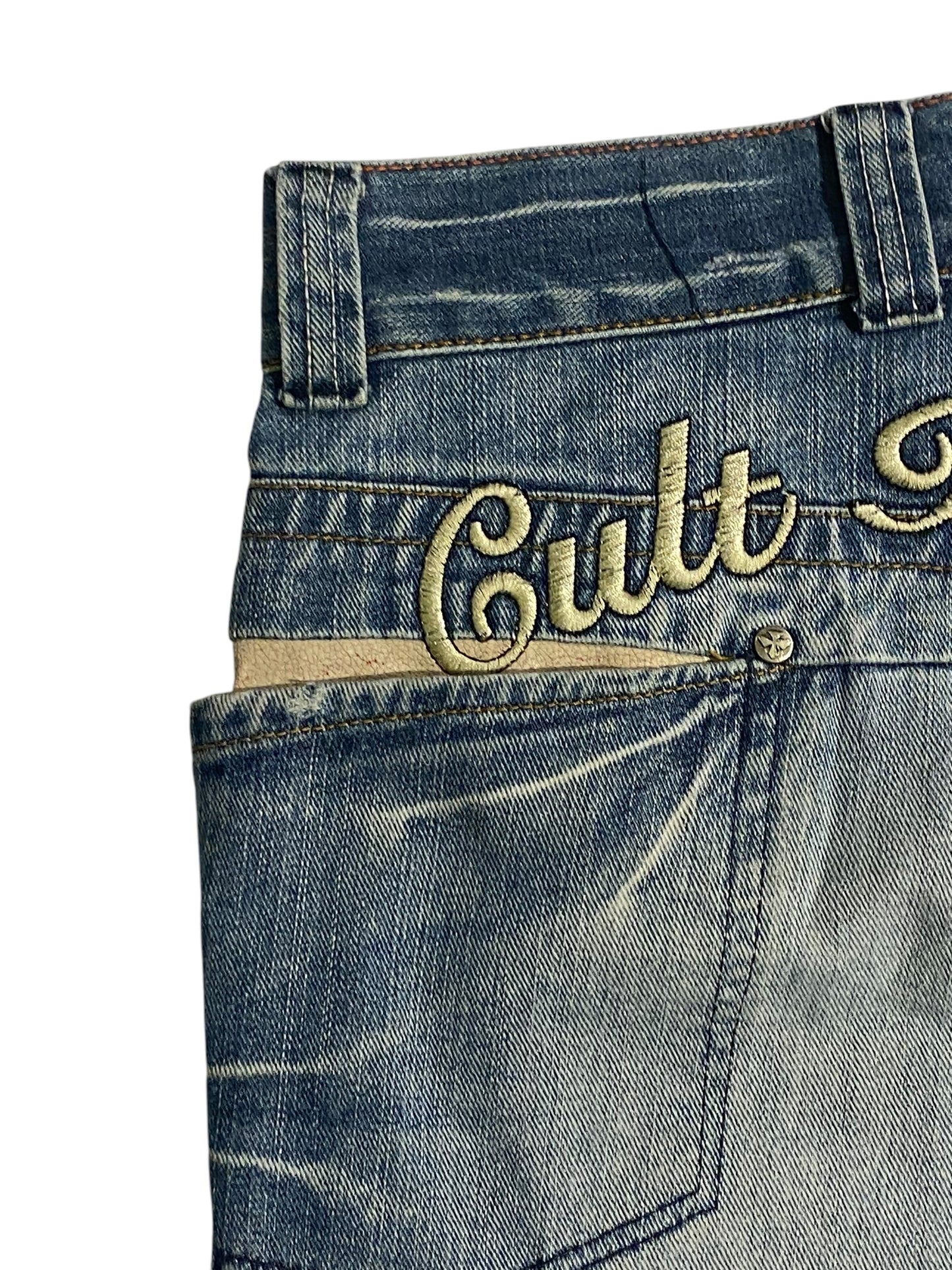 Cult industries baggy embroidered y2k jeans