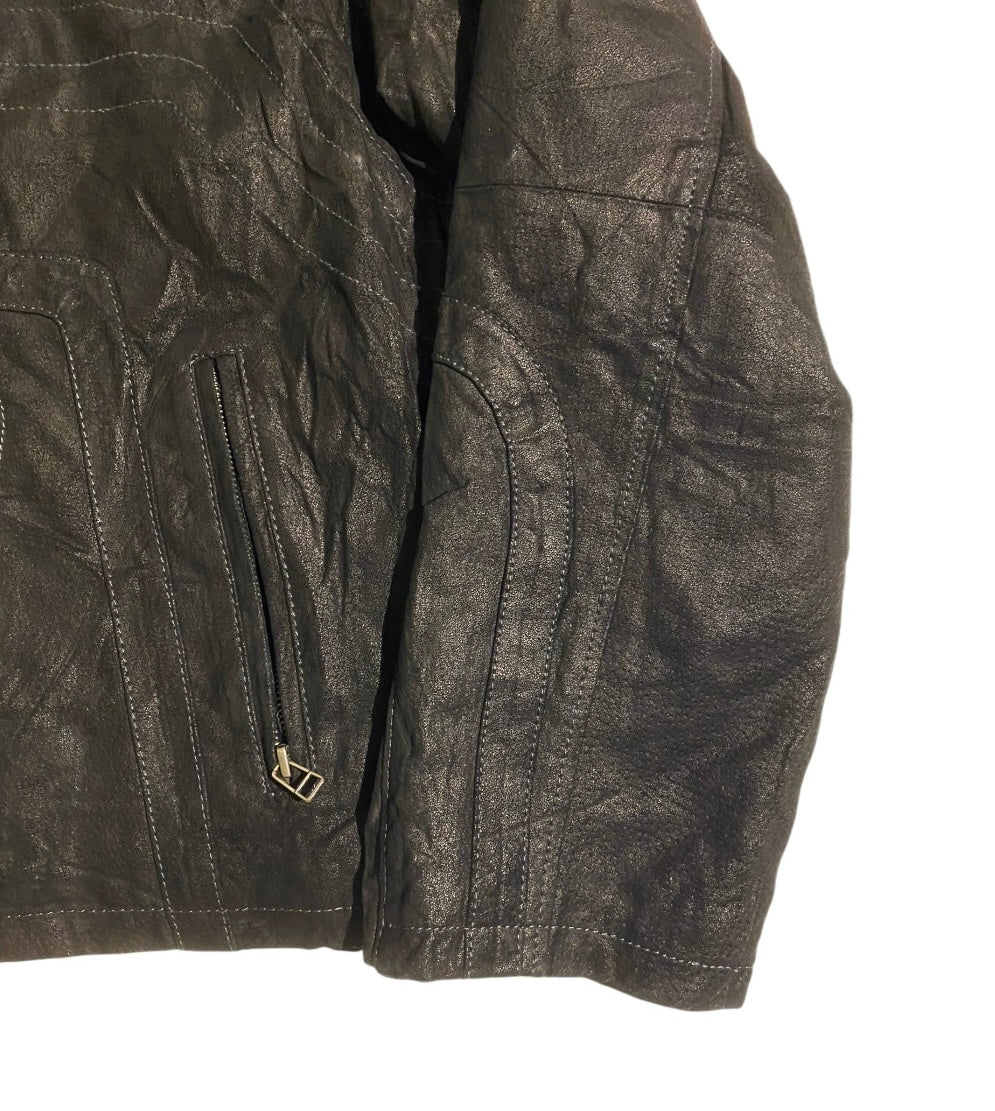 Copy right heavy leather jacket
